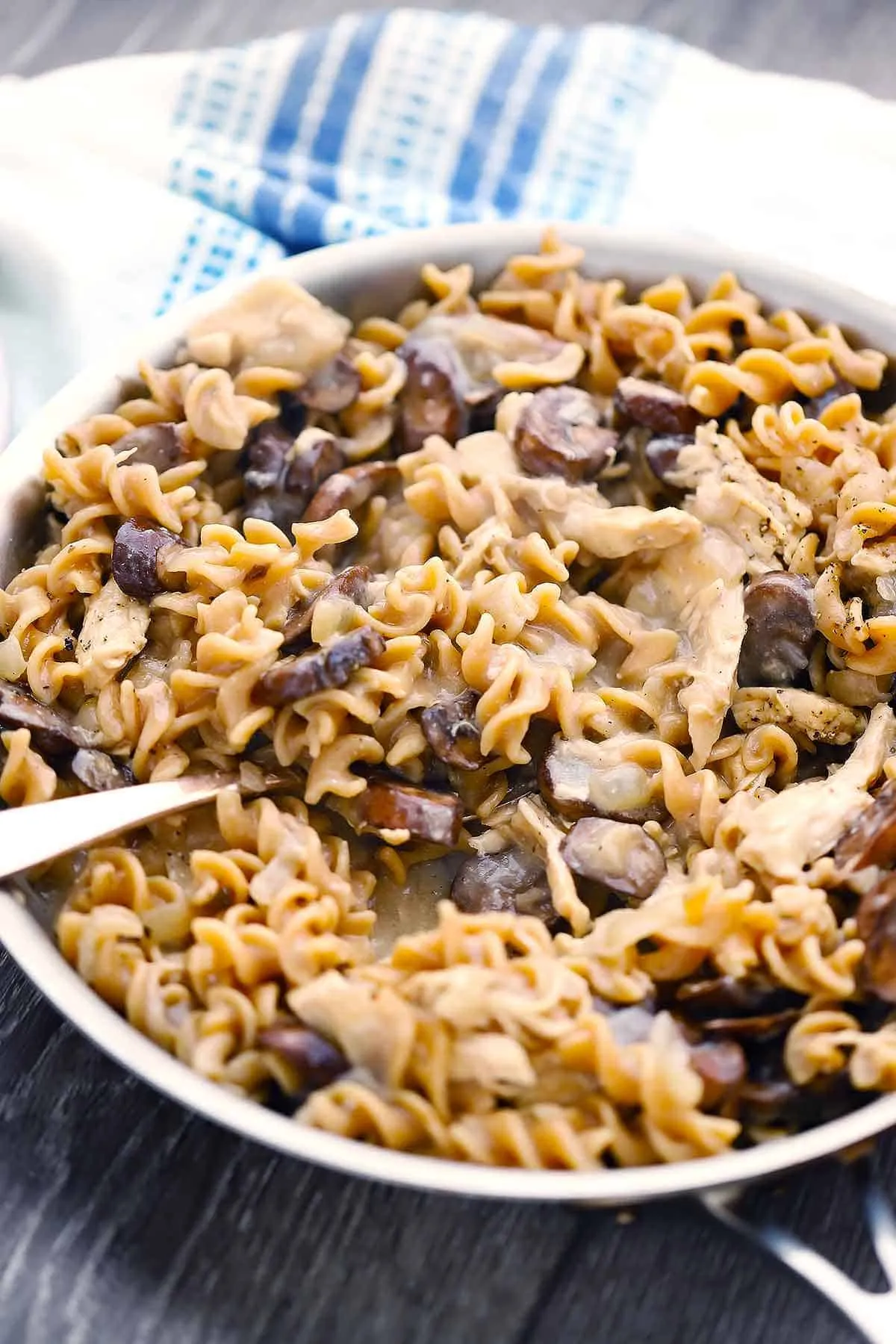 Healthy Chicken and Mushroom Stroganoff