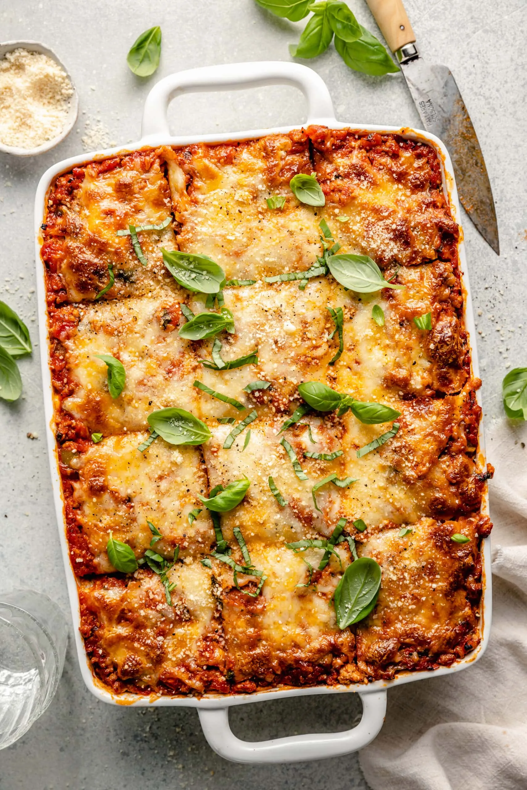 Healthy Ground Turkey Lasagna Casserole