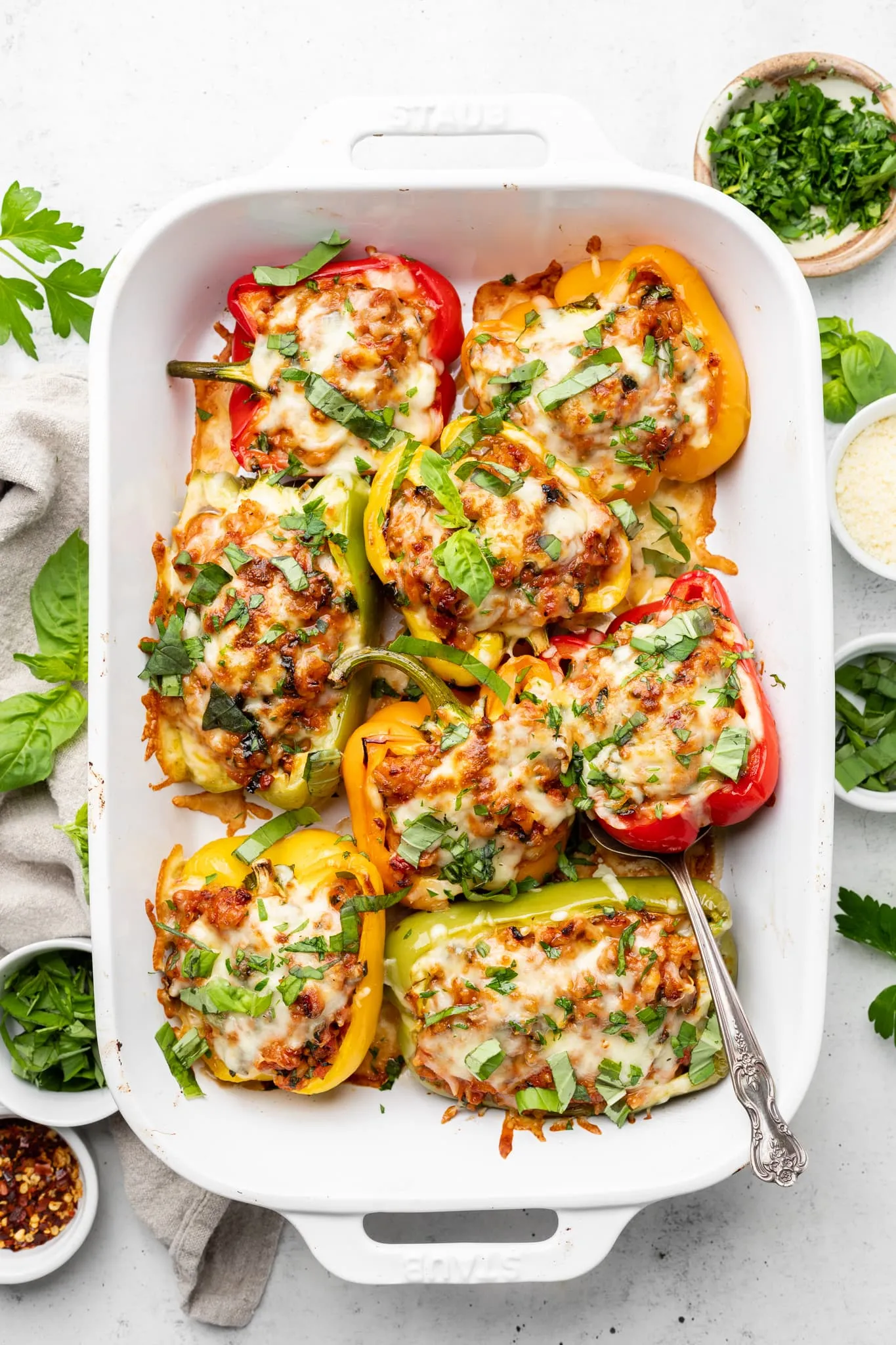 Healthy Ground Turkey Stuffed Peppers