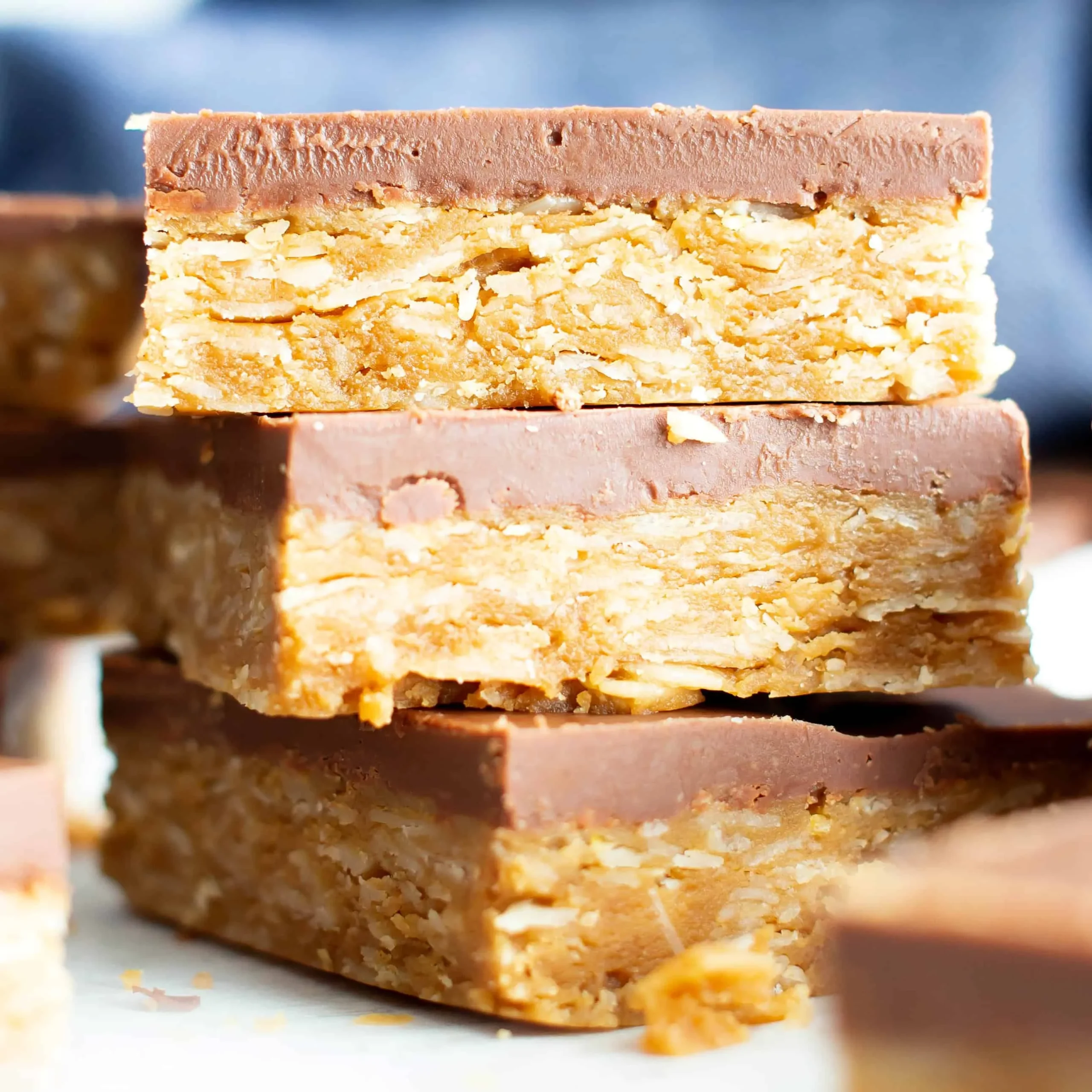 Healthy No Bake Peanut Butter Cup Breakfast Bars Vegan Gluten Free