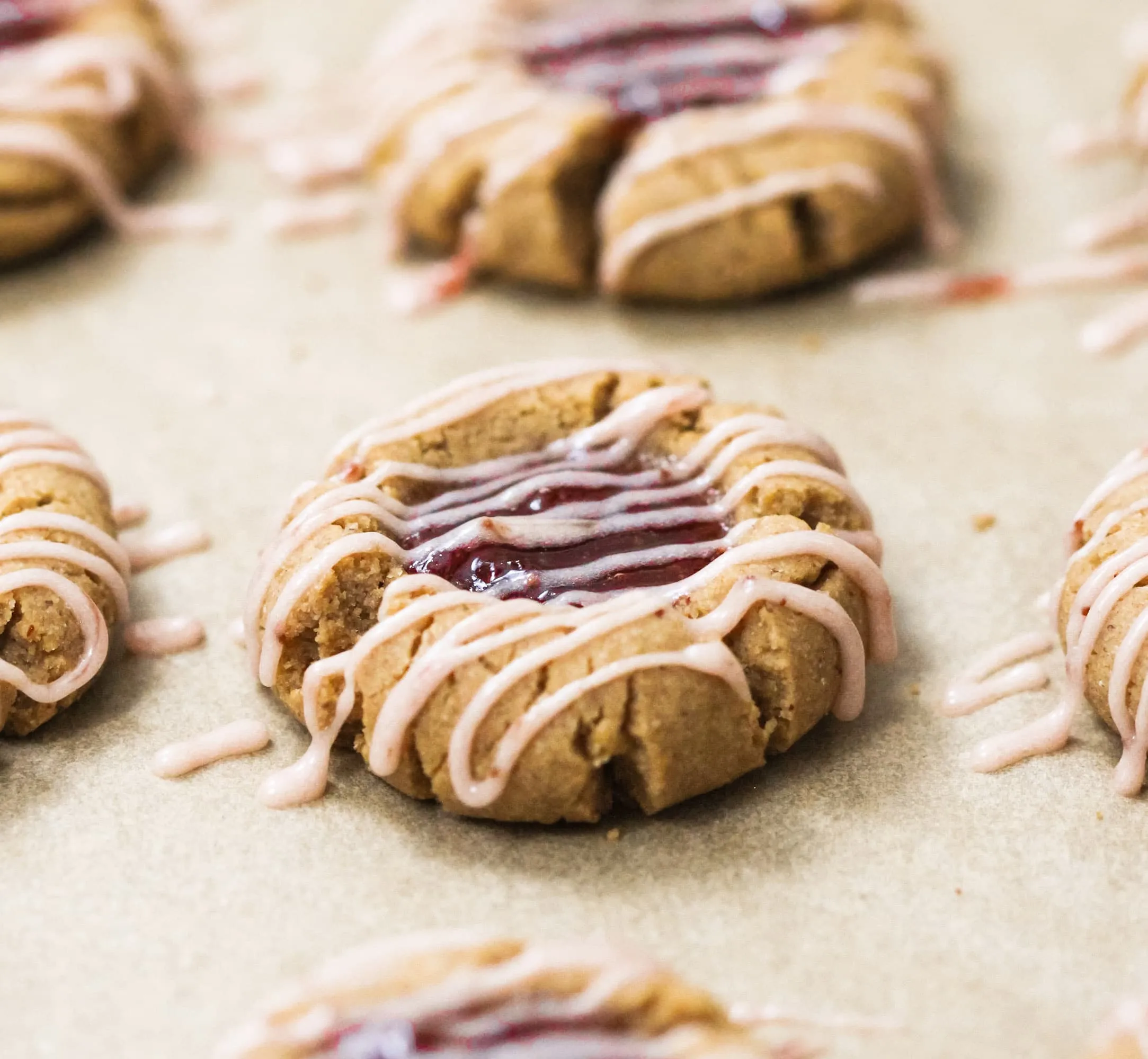 Healthy Raspberry Thumbprint Cookies