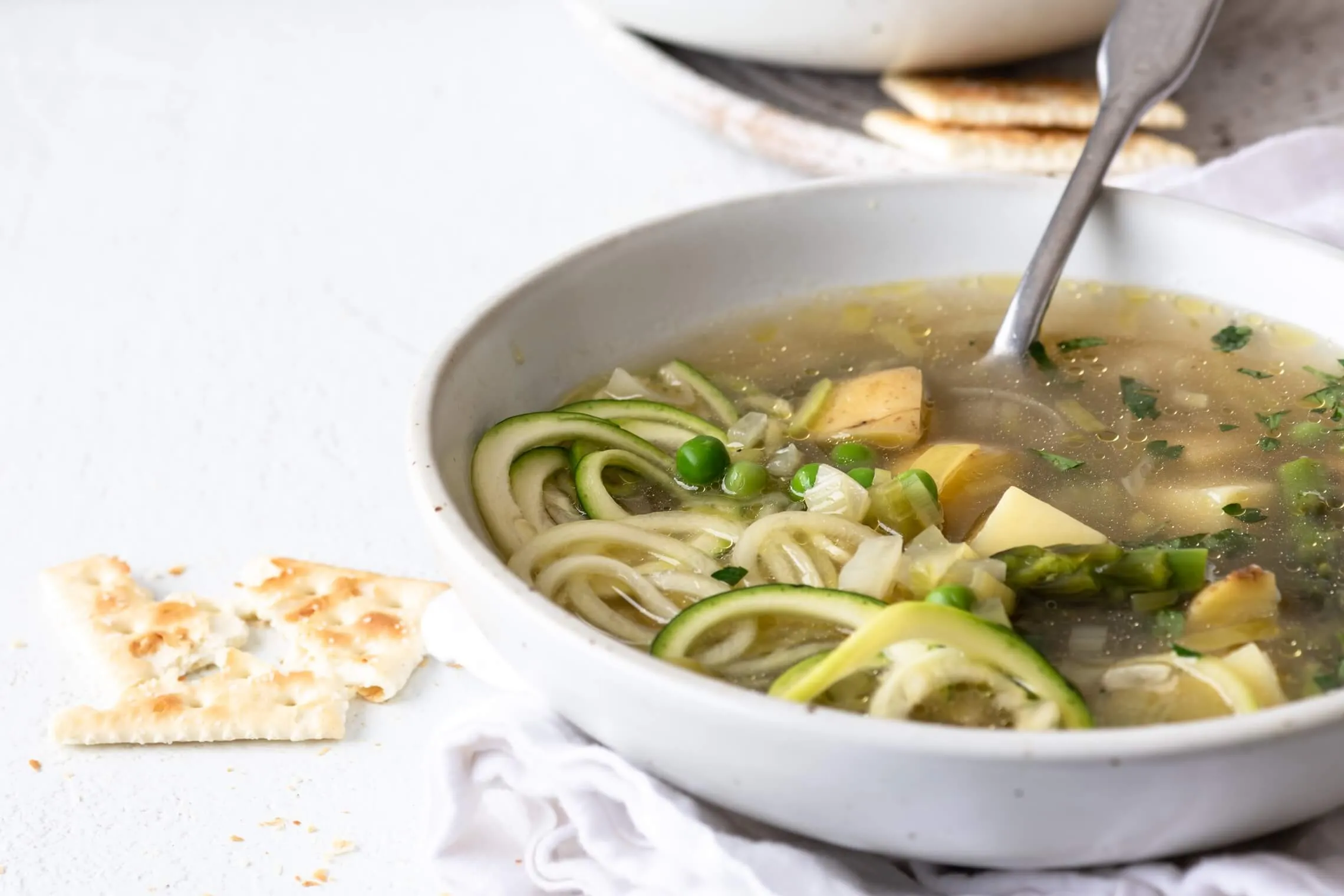 Healthy Vegetable Zucchini Noodle Soup