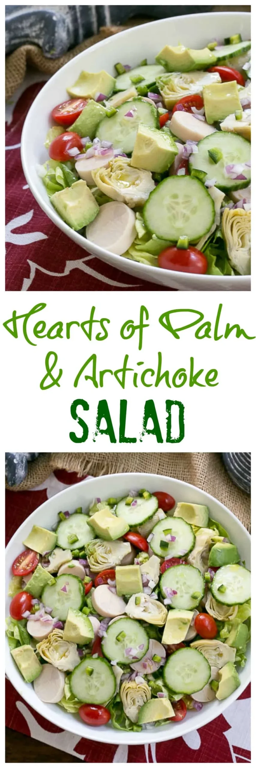 Hearts of Palm, Artichoke, Avocado, and Butter Lettuce Salad