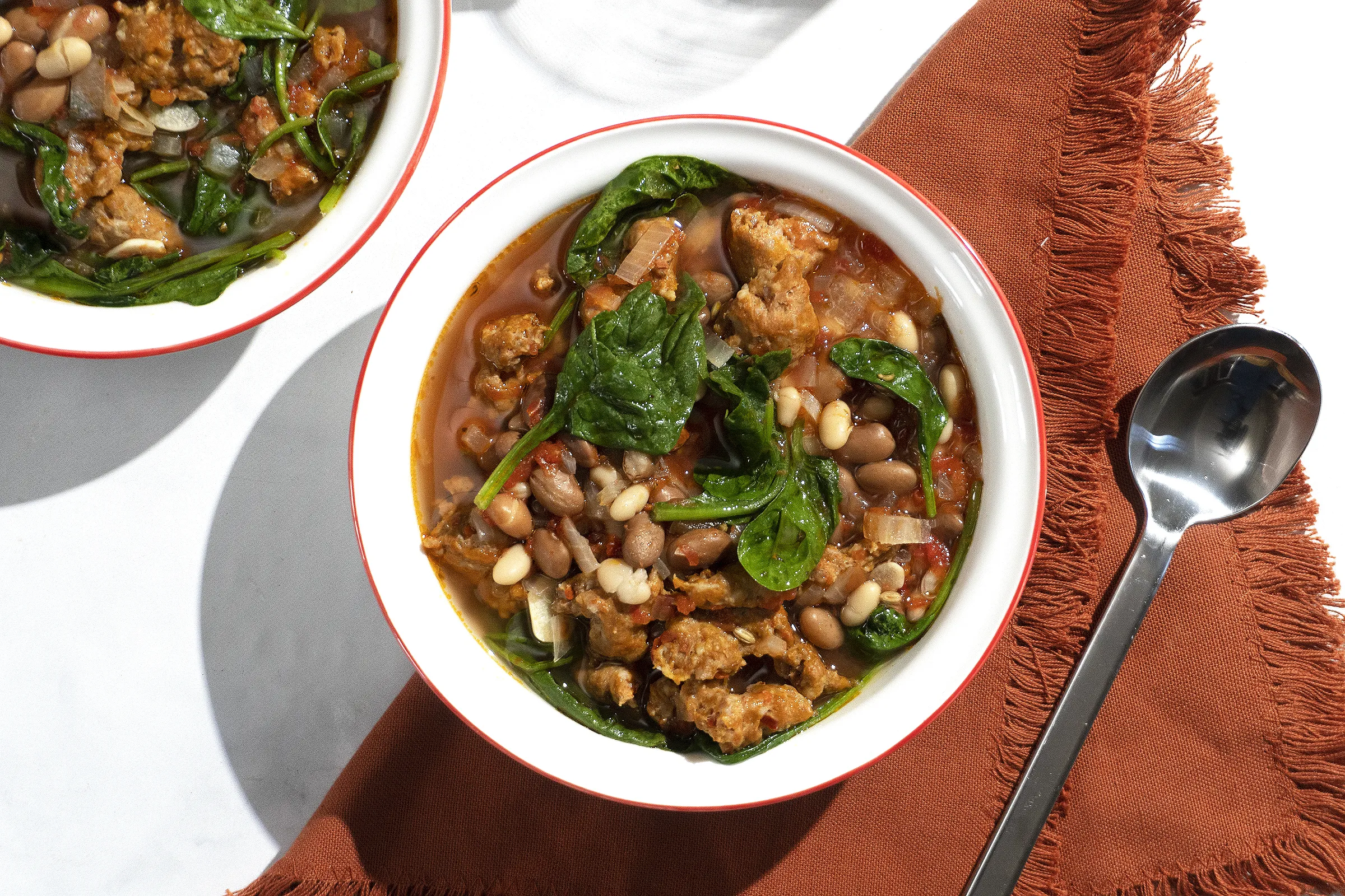 Hearty Tomato Sausage and Bean Soup