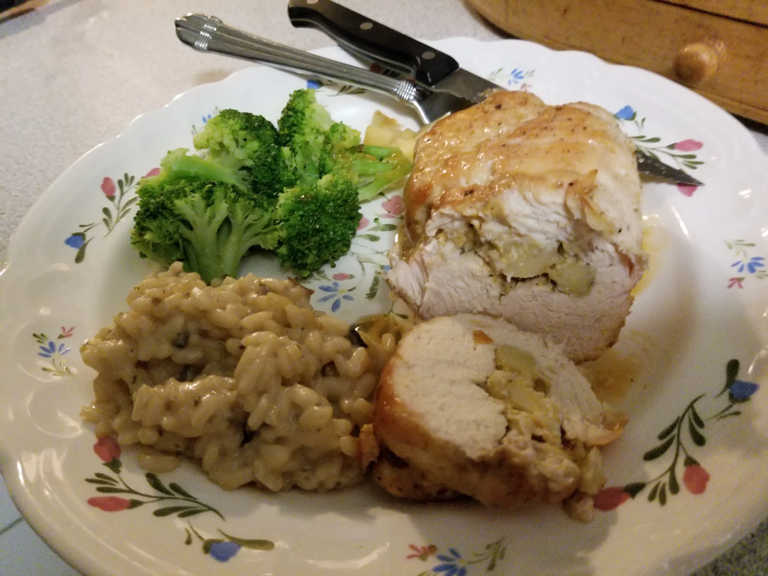 Herb and Apple Filled Chicken Breast Rolls