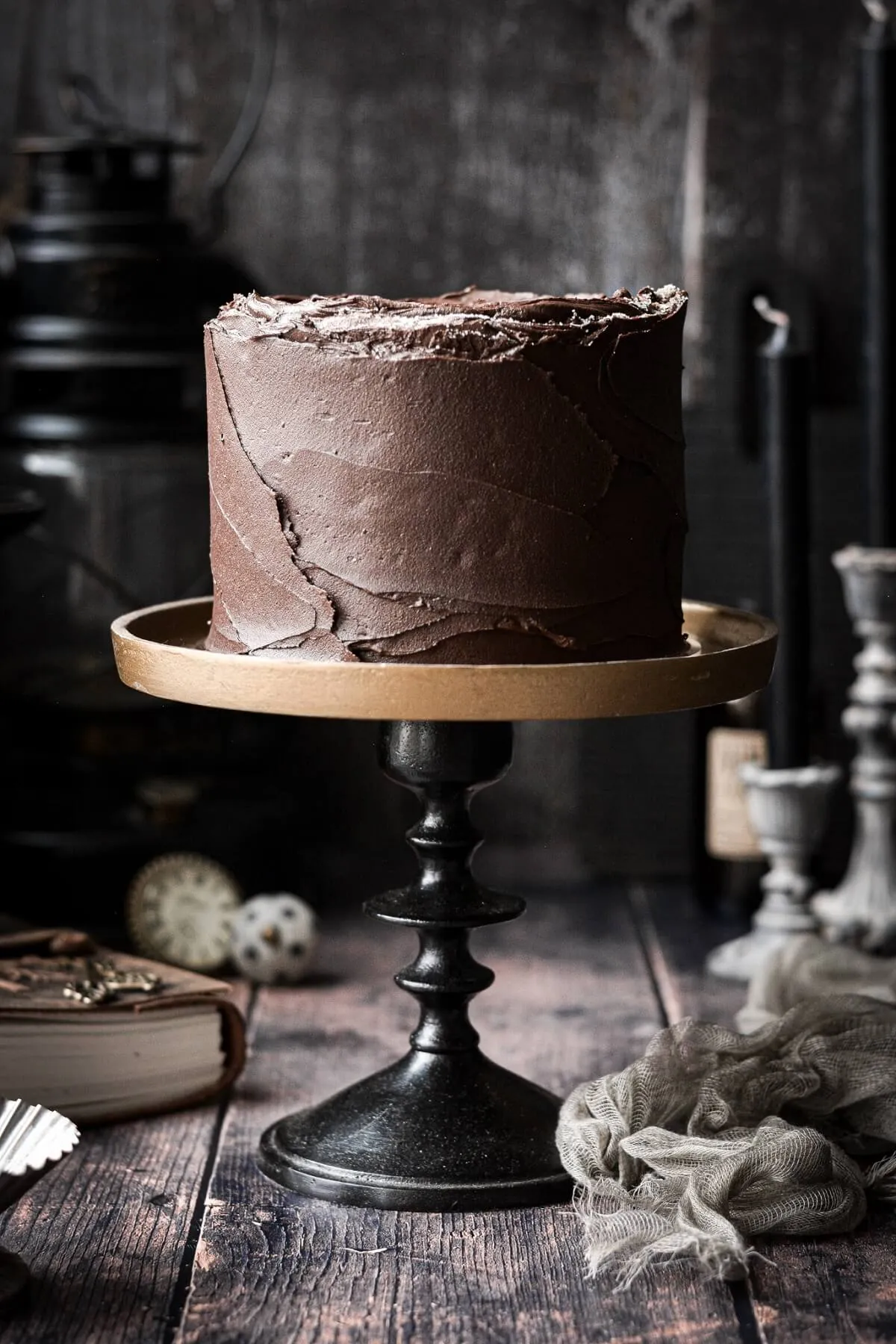 High Altitude Ginger Chocolate Skull Cake Halloween