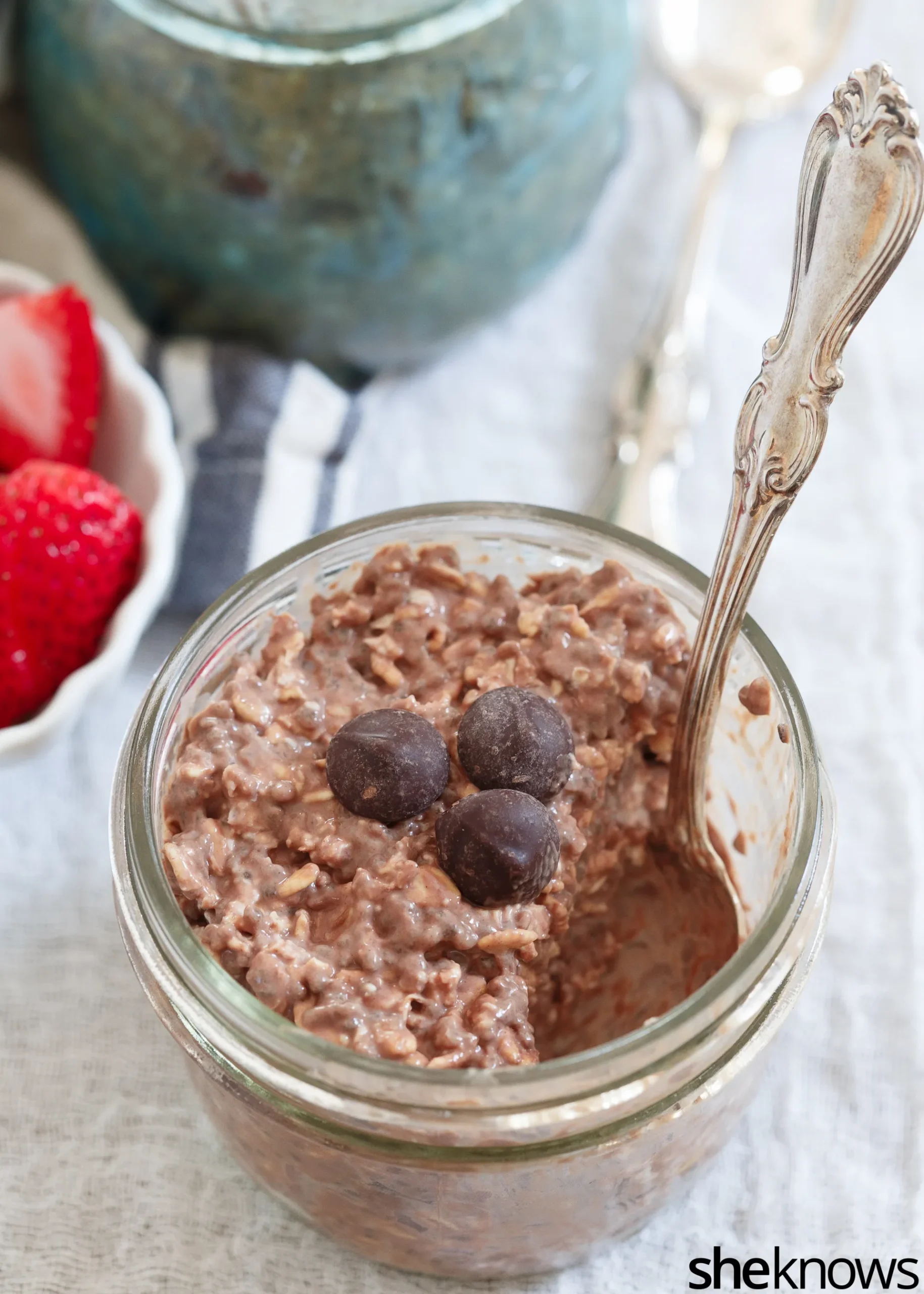 High Protein Brownie Batter Overnight Oats