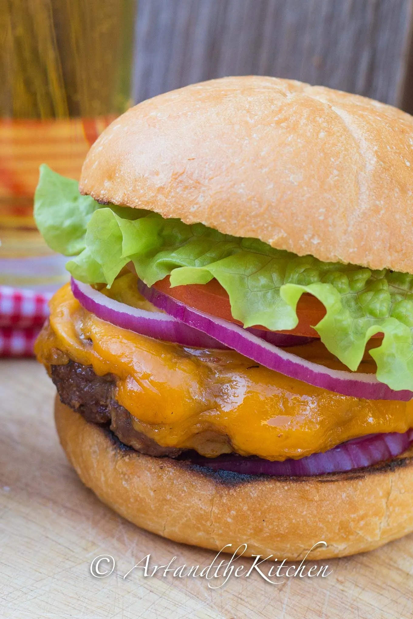 Homemade Burger and Fries with Jack Daniels BBQ Sauce