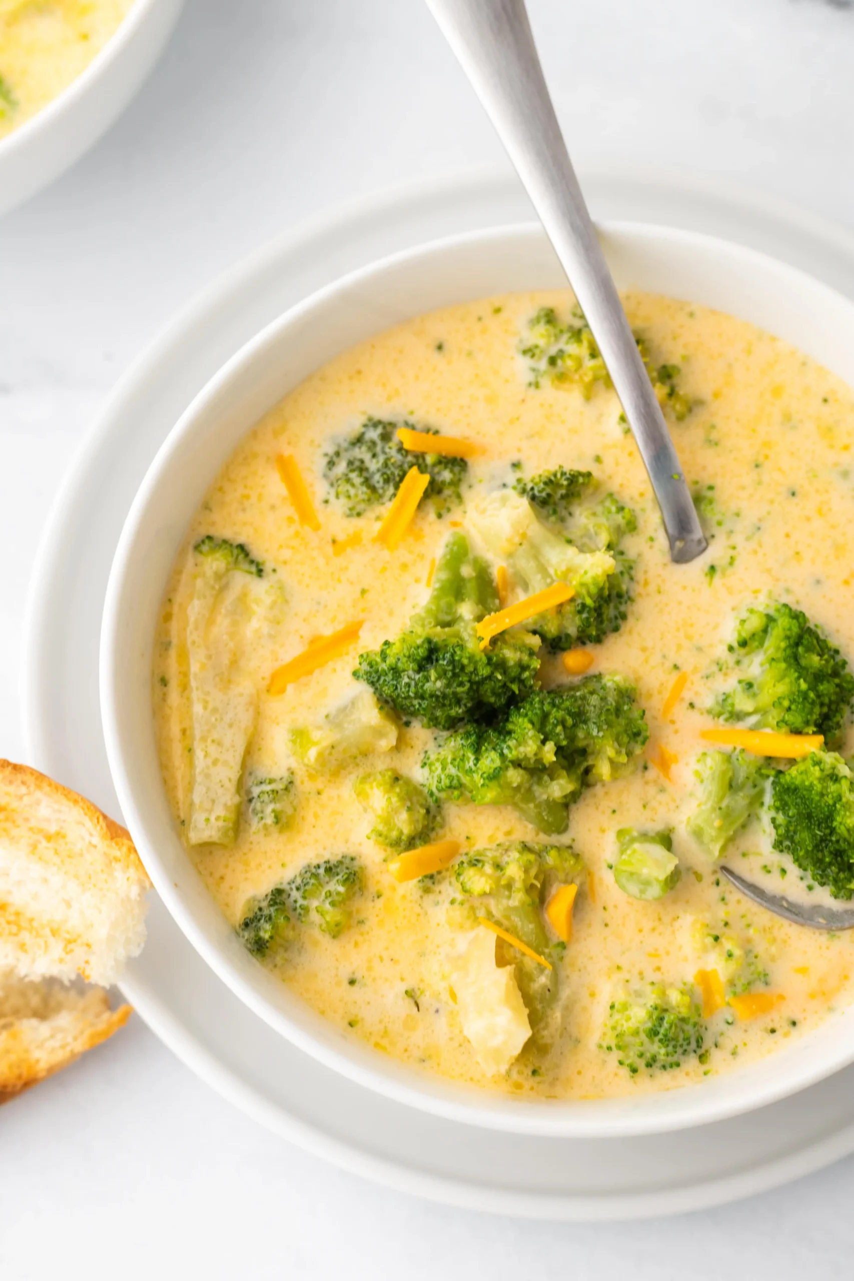 Homemade Creamy Cheesy Broccoli Soup