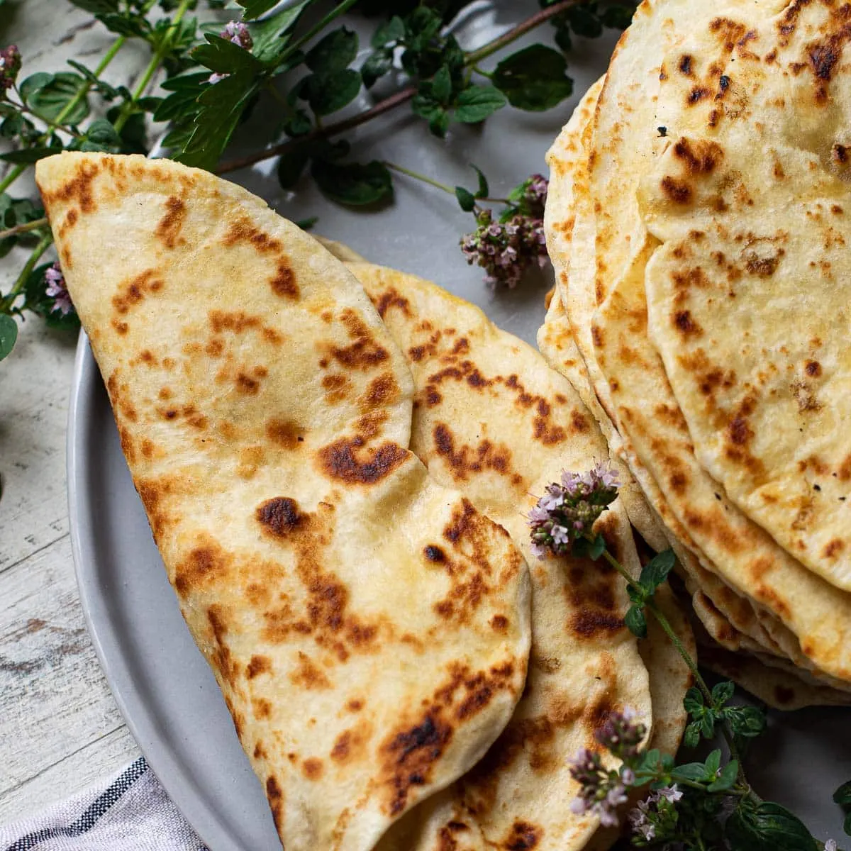 Homemade Flatbread Greek Pocketless Pita