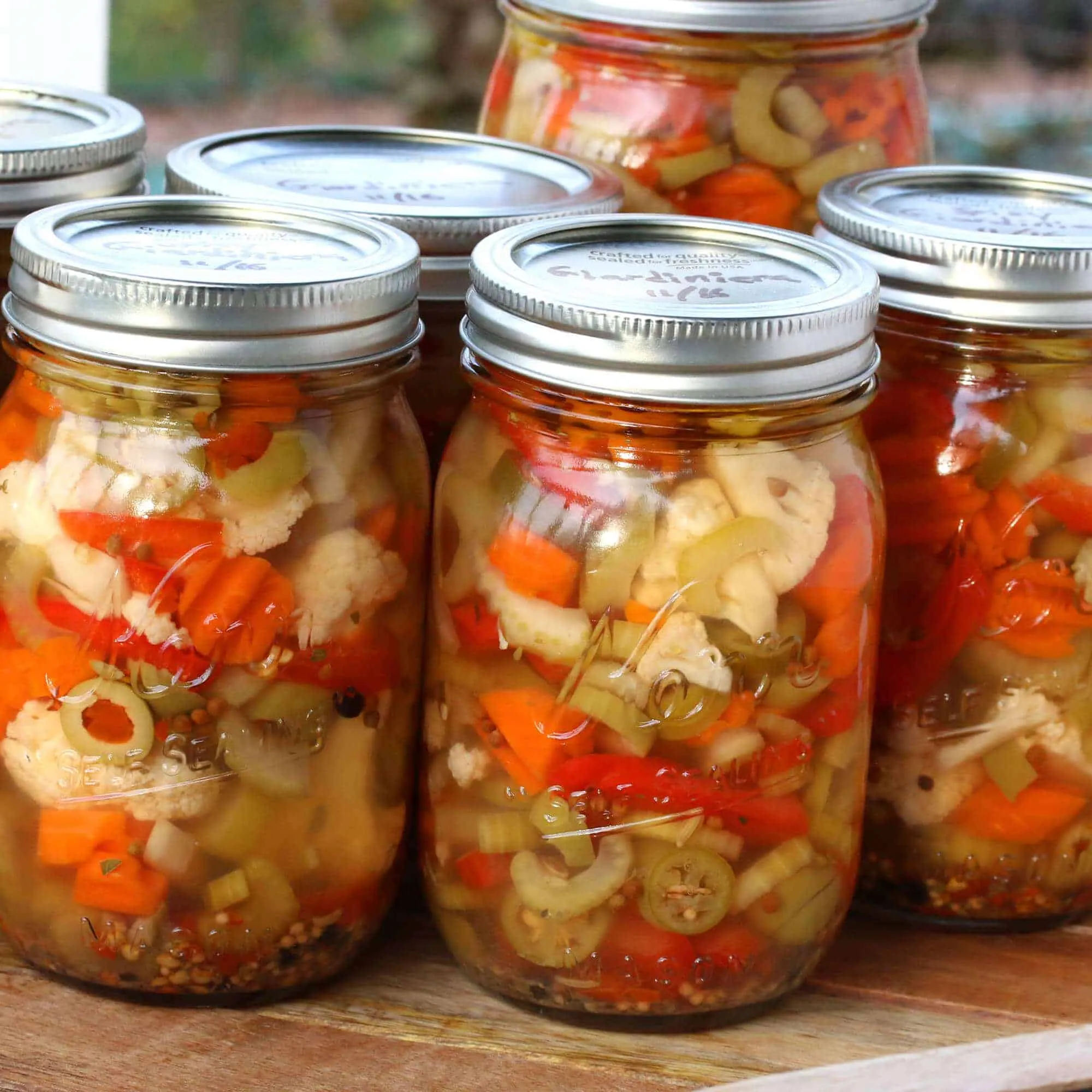 Homemade Giardiniera Pickles Italian Pickled Vegetables