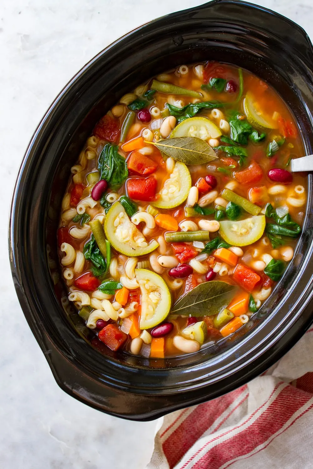 Homemade Minestrone Soup Slow Cooker