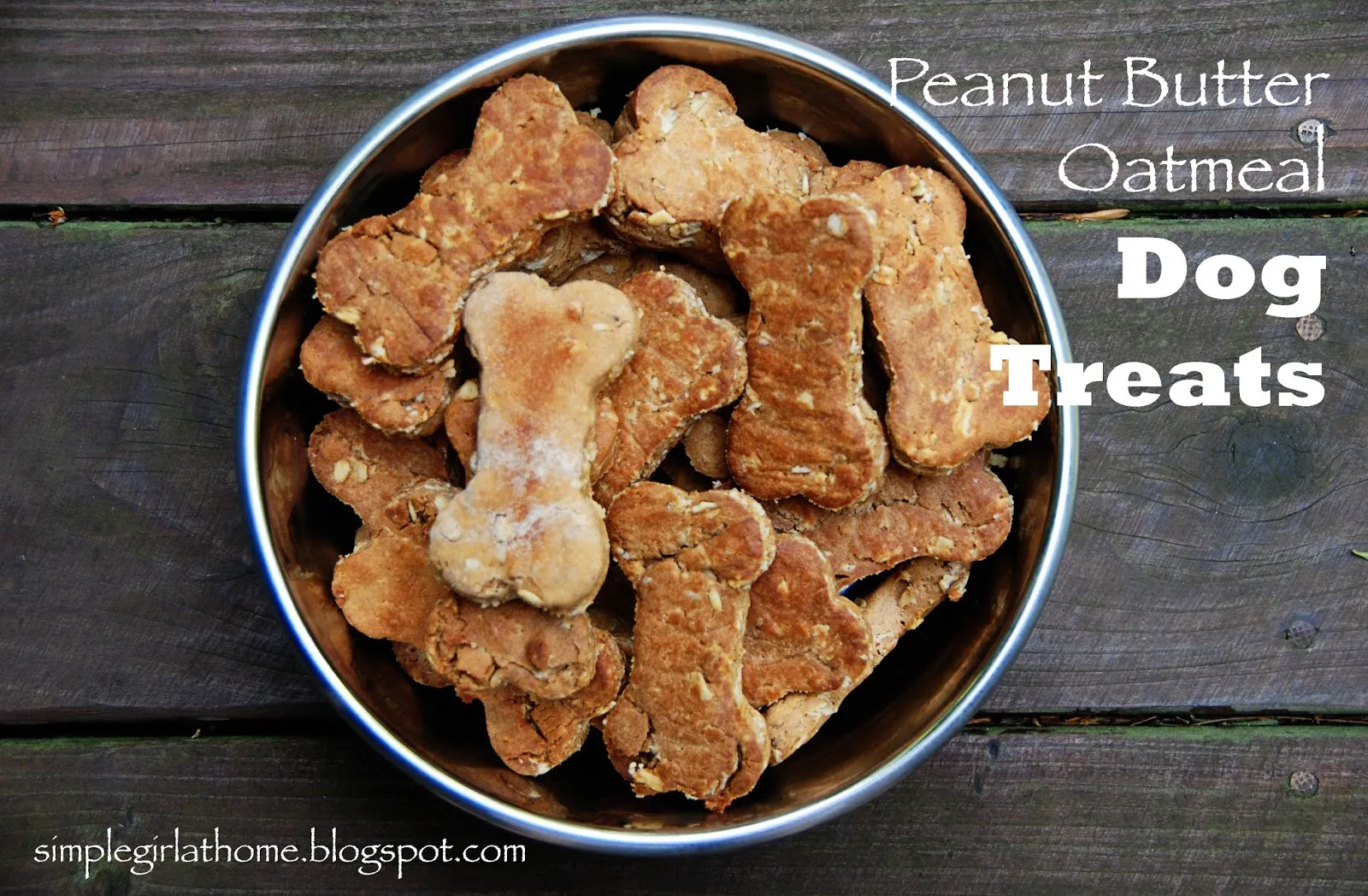 Homemade Peanut Butter Oat Dog Biscuits