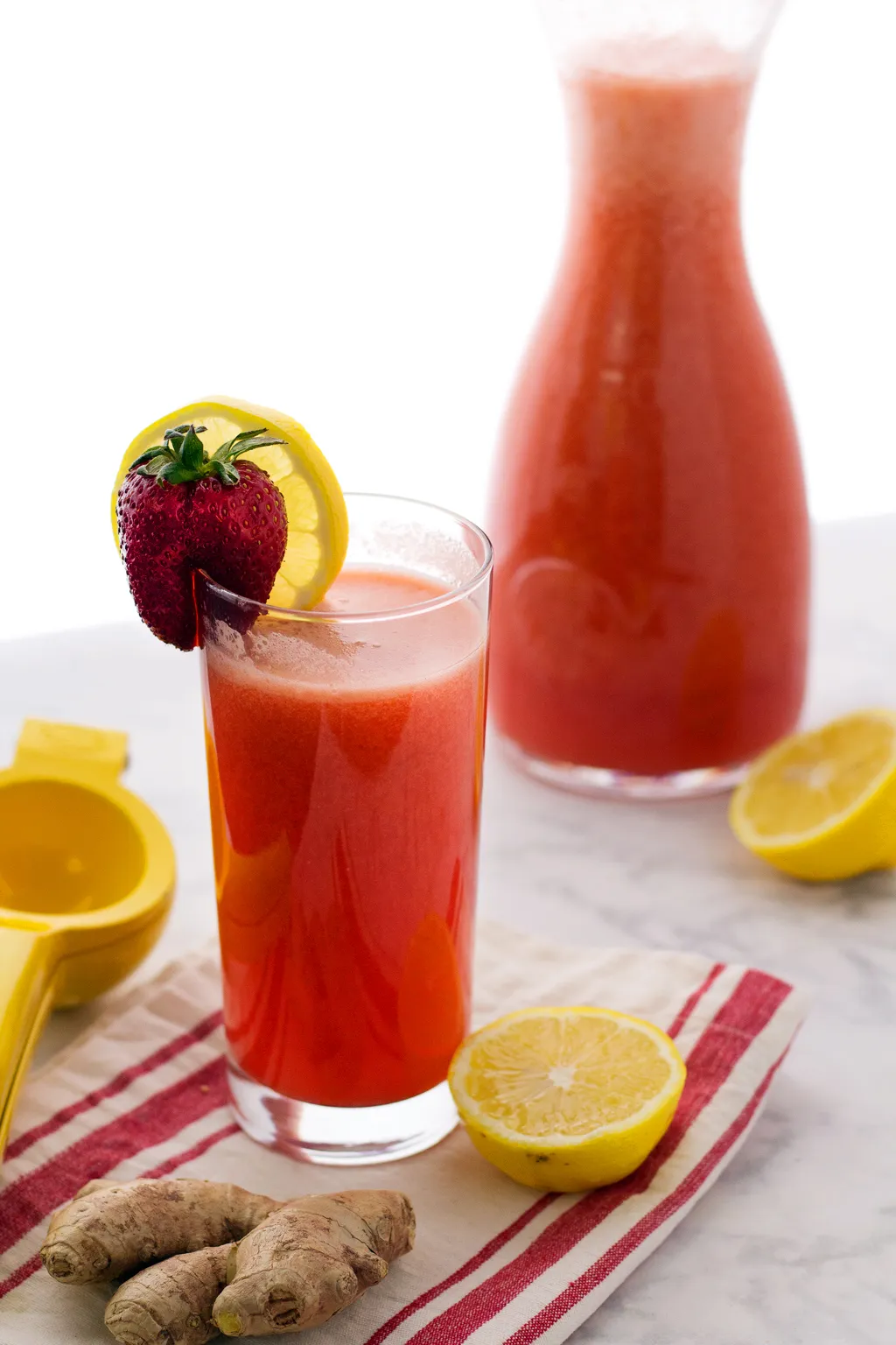 Homemade Strawberry Ginger Lemonade