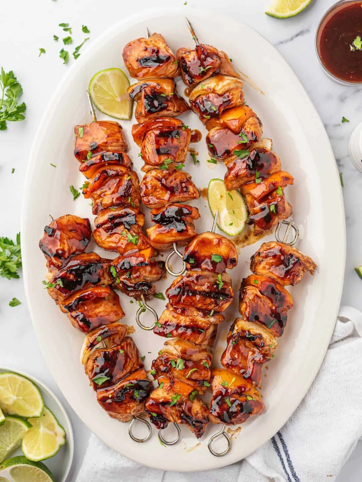 Honey BBQ Chicken Kebabs