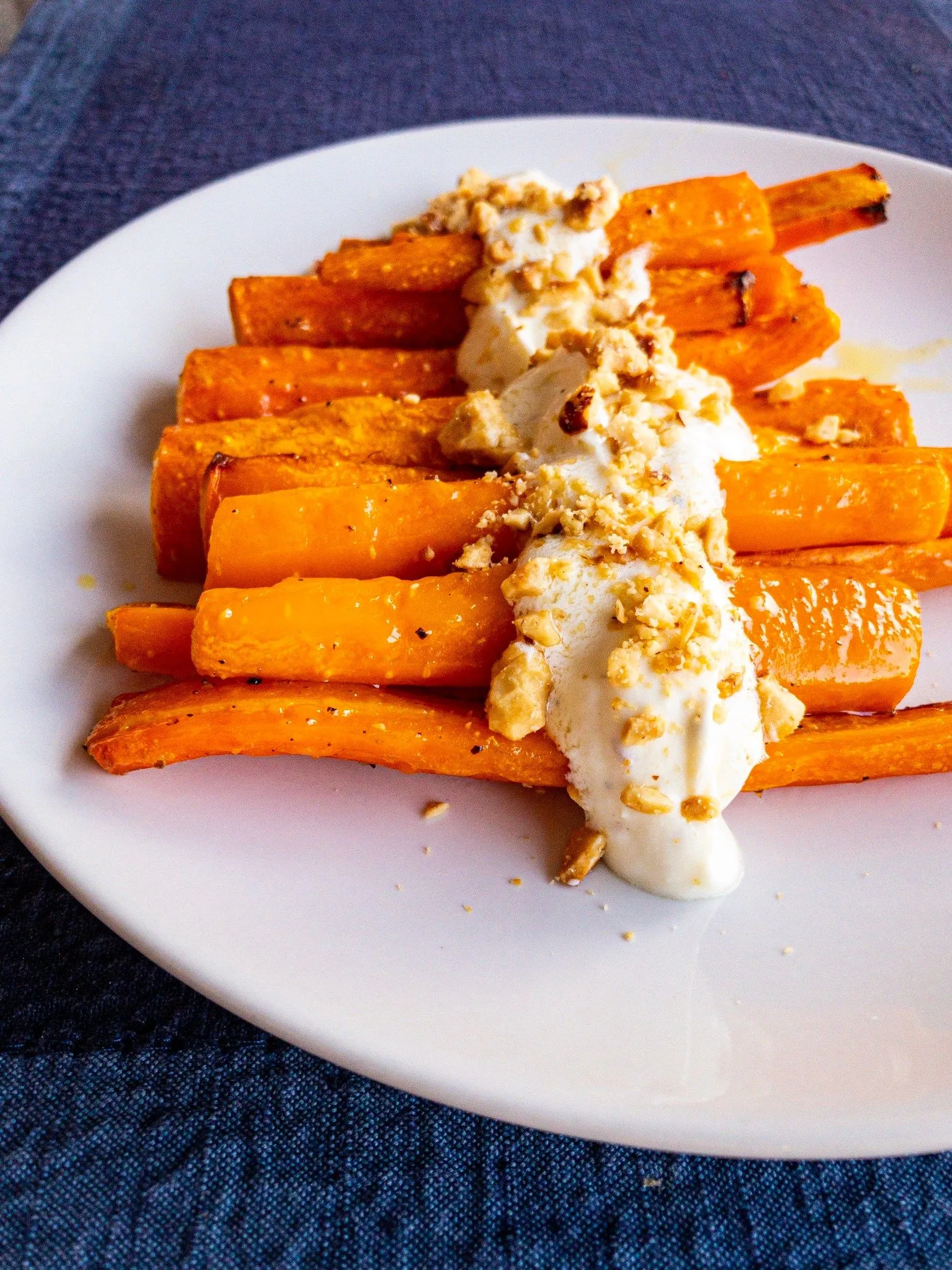 Honey Roasted Carrots with Goat Cheese and Pepitas