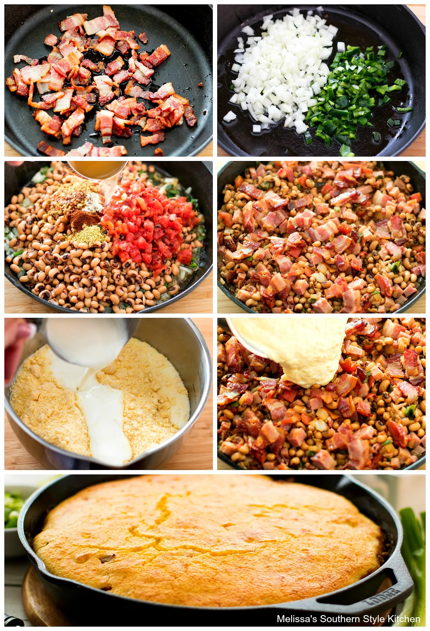 Hoppin John Casserole with Cornbread Crust