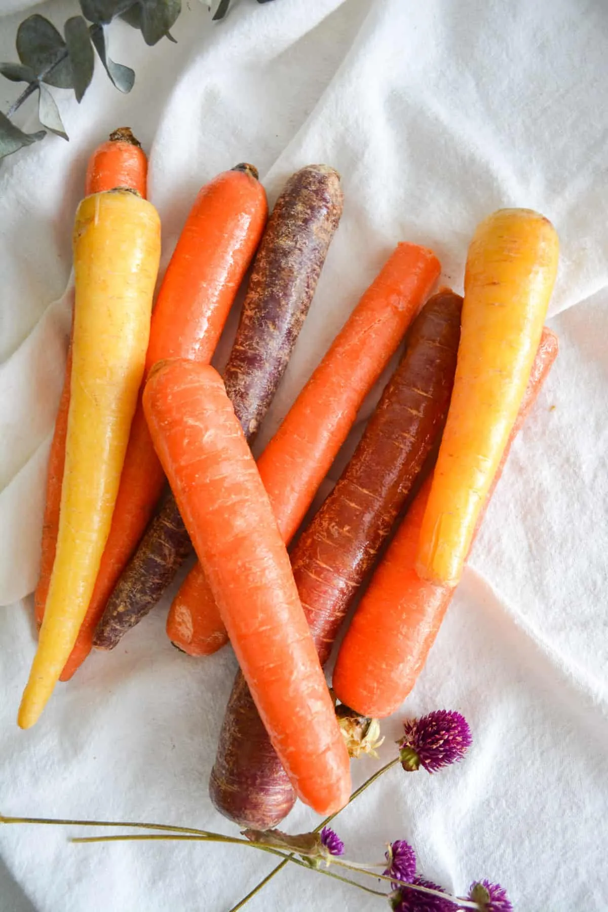 Hot Honey Roasted Rainbow Carrots