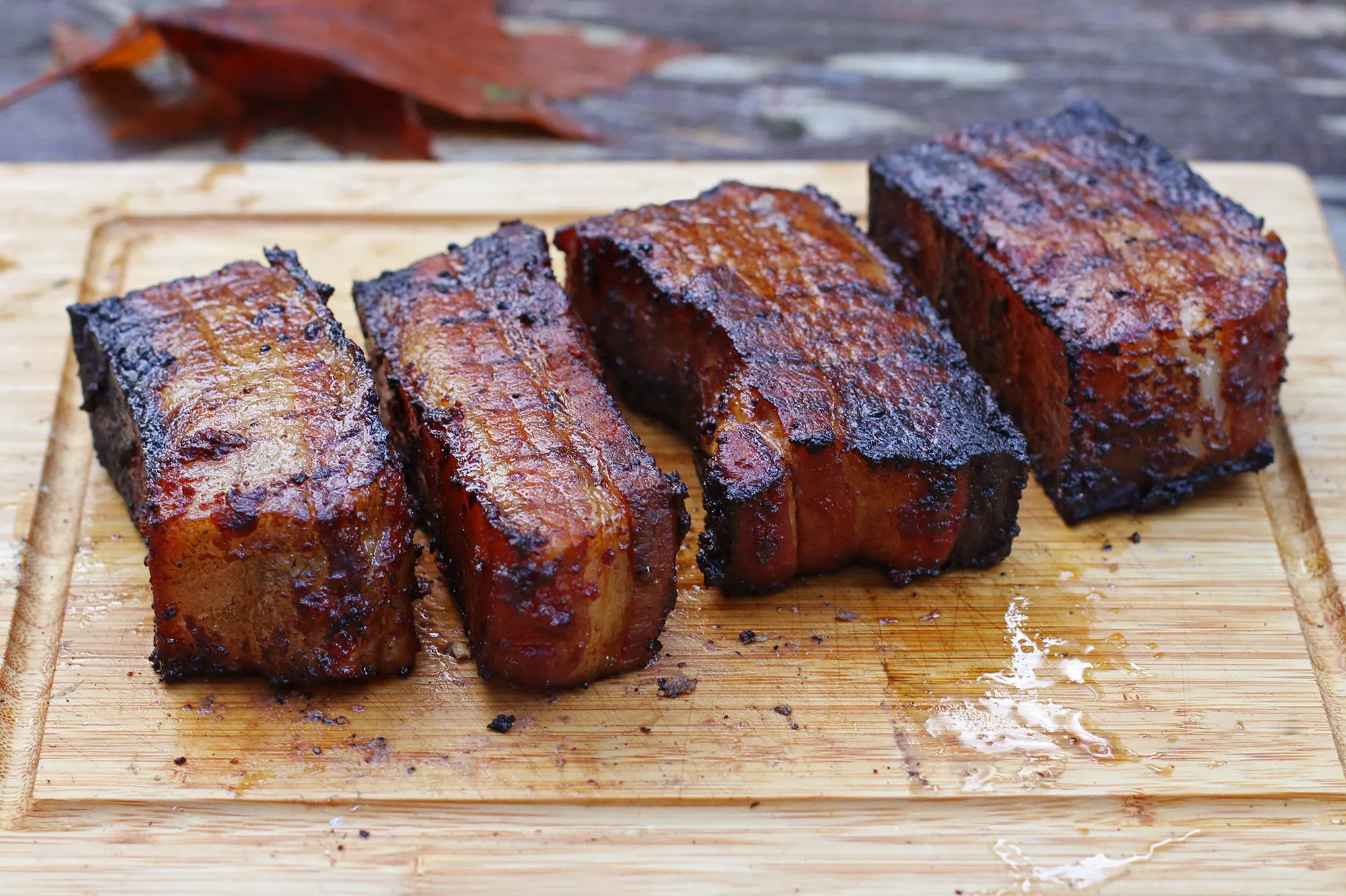 Hot and Fast Smoked Pork Belly