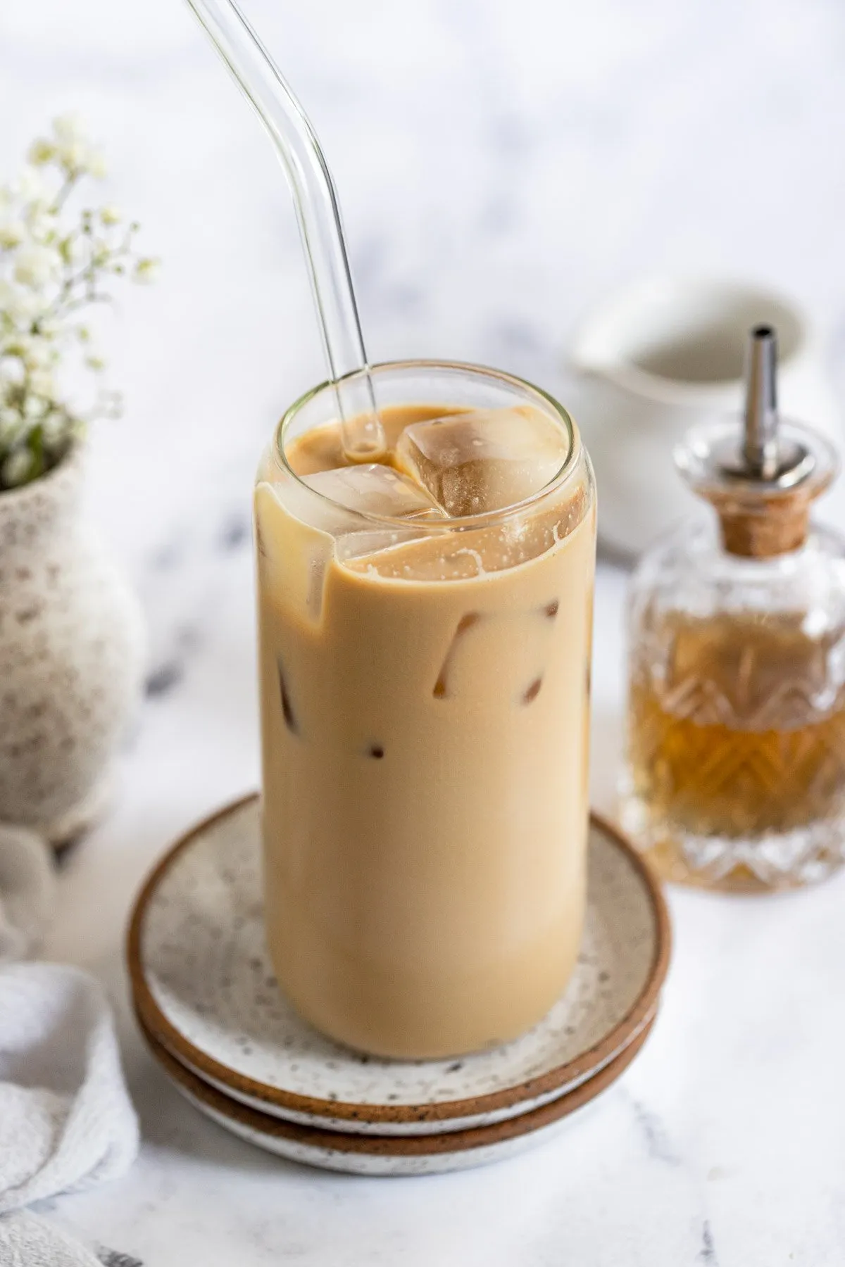 Iced Vanilla Latte with Quinoa Milk