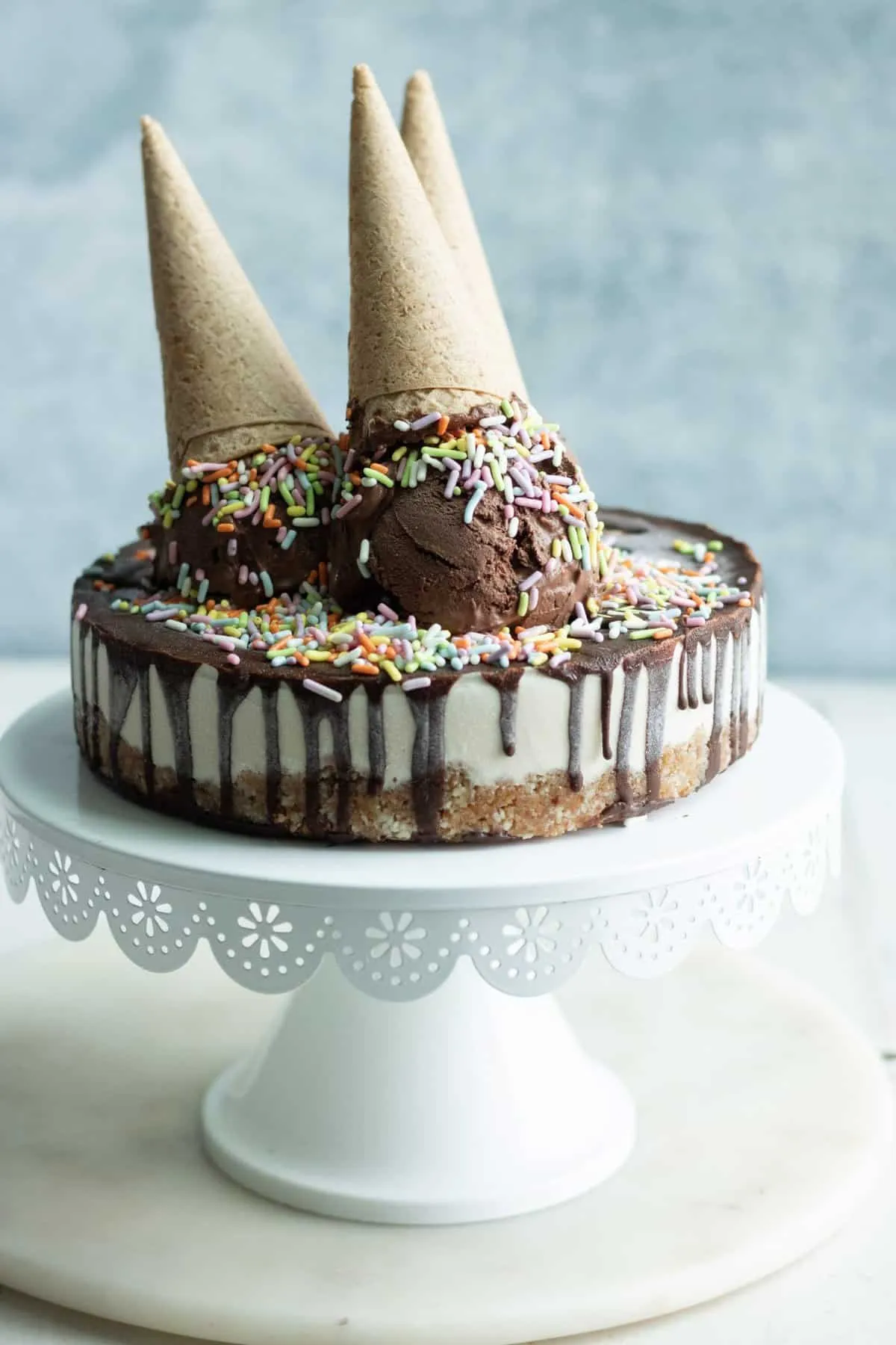 Individual Chocolate Ice Cream Cakes (Vegan, GF)