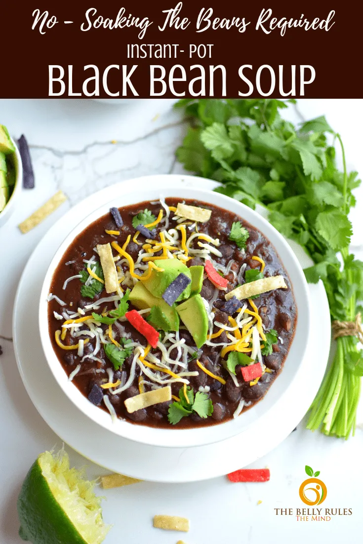 Instant Pot Black Bean Soup (Frijoles Negros)