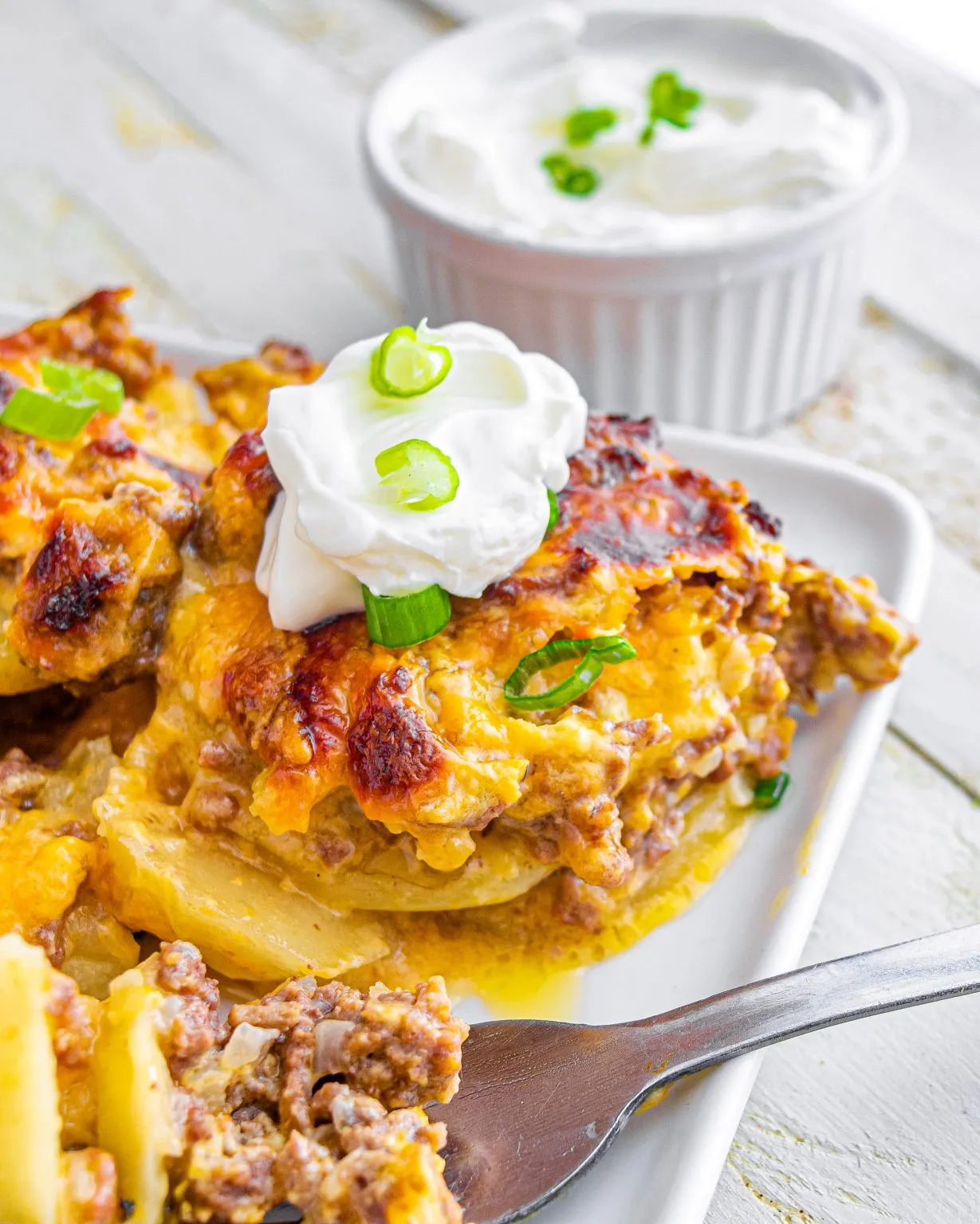 Instant Pot Cheesy Hamburger Potato Casserole