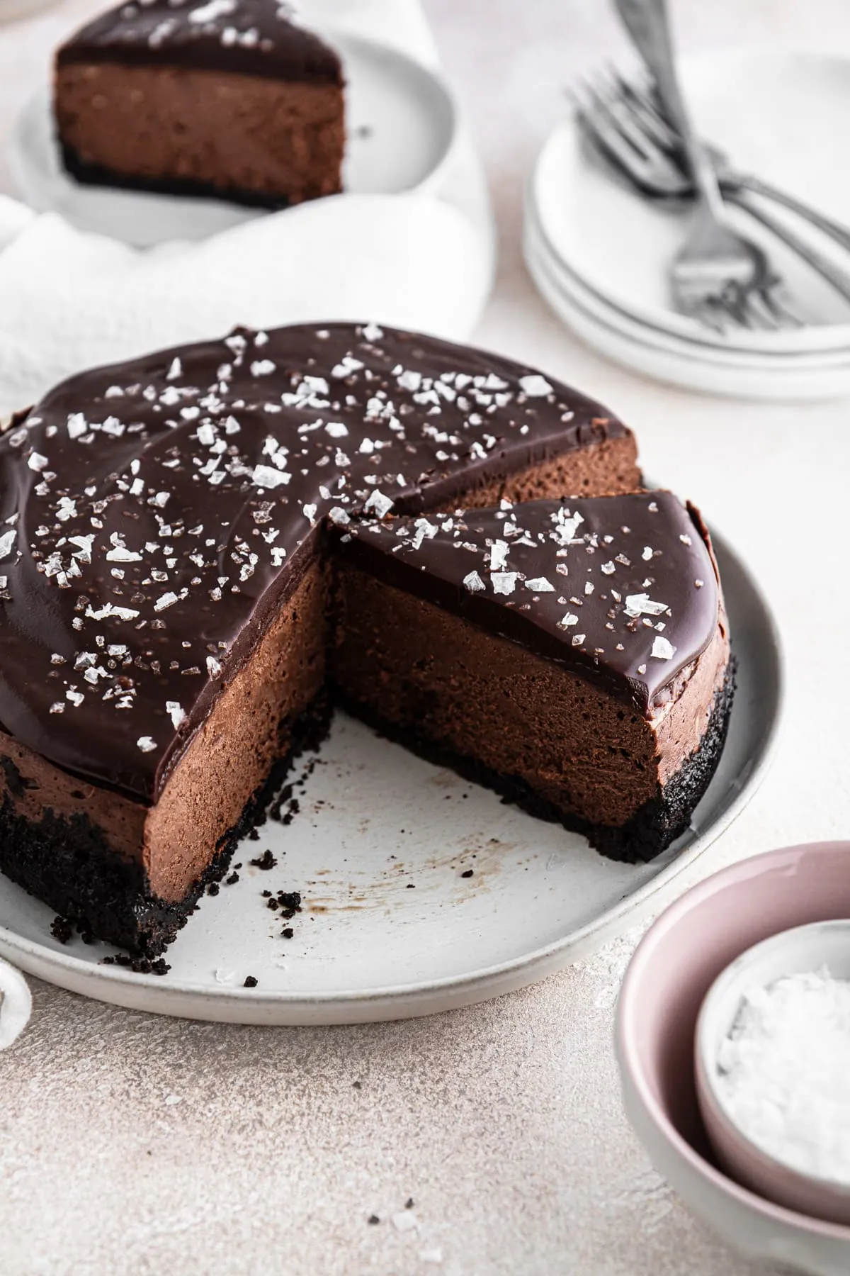 Instant Pot Double Chocolate Cheesecake