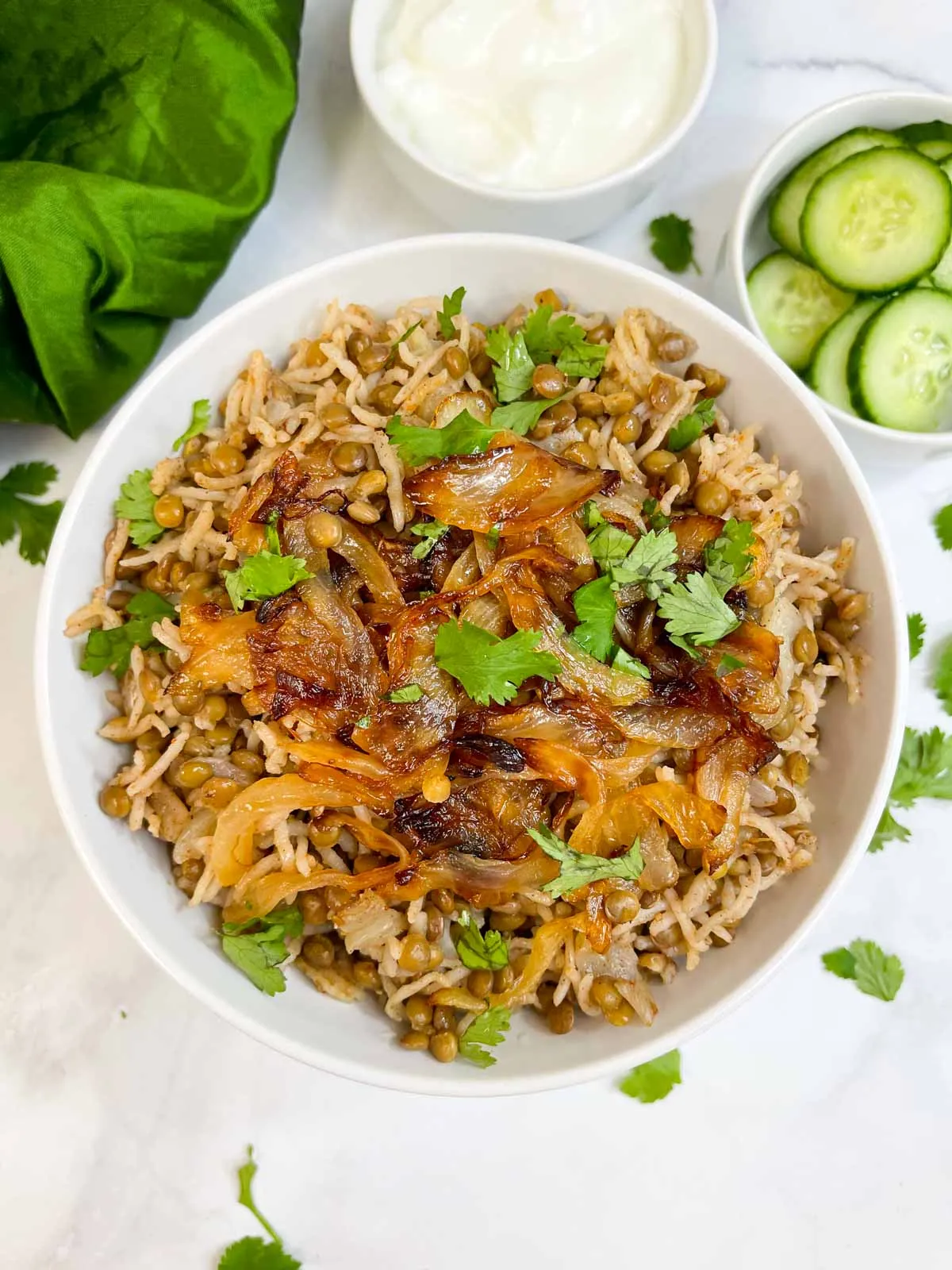 Instant Pot Mujadara Rice and Lentils