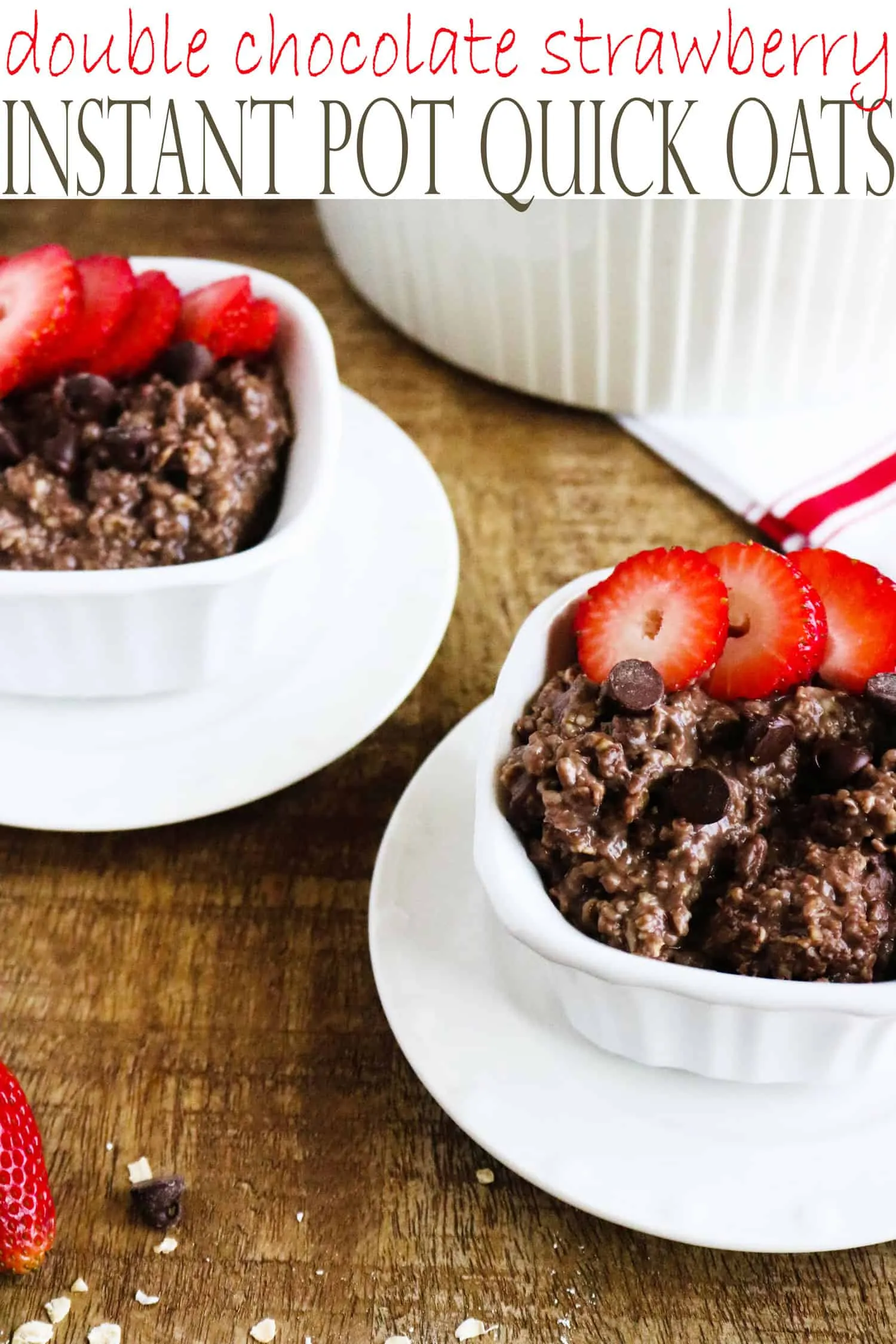 Instant Pot Oatmeal with Sliced Strawberries