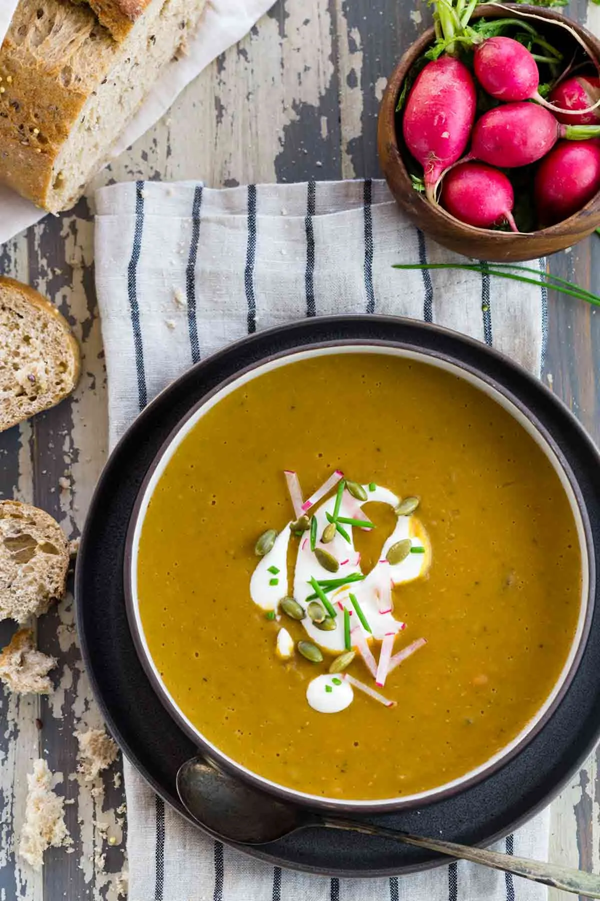 Instant Pot Red Lentil Soup with Butternut Squash