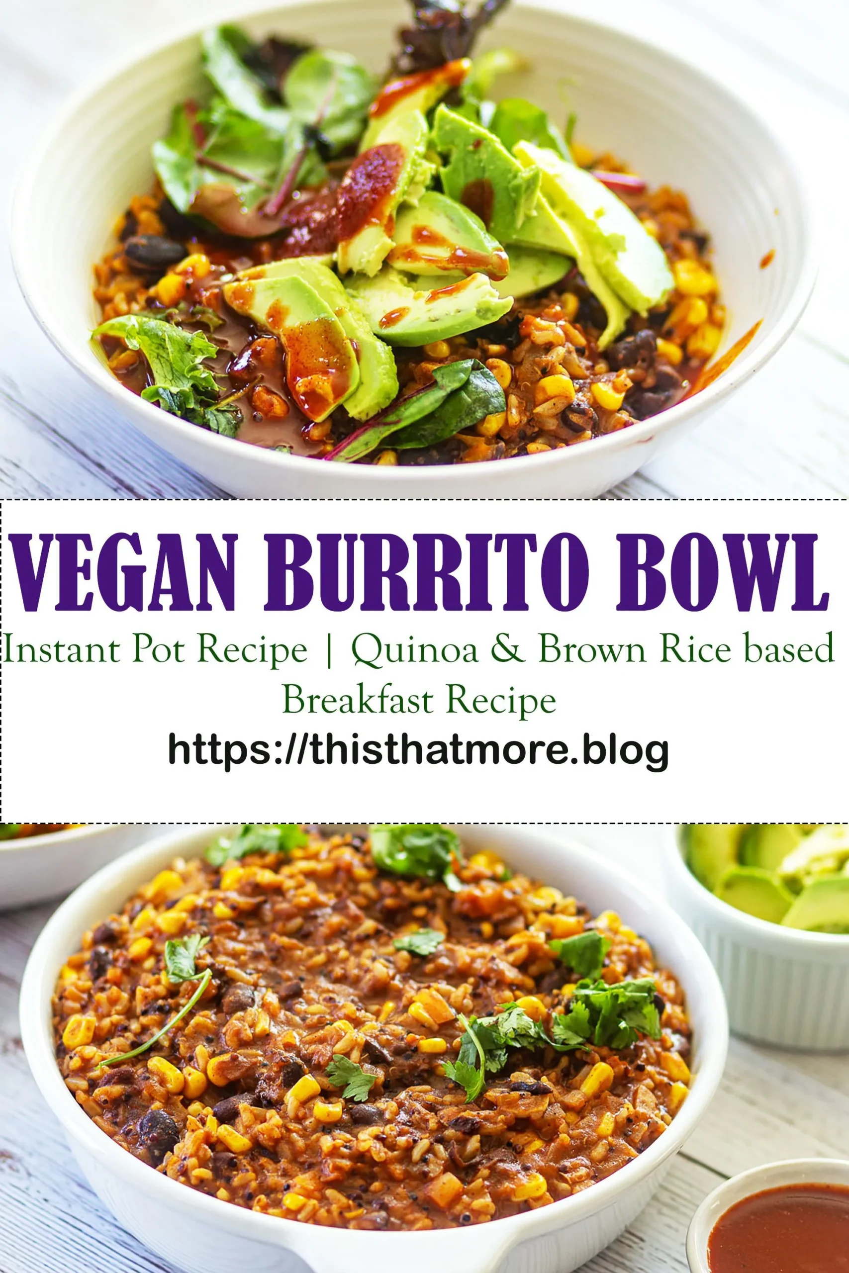 Instant Pot Vegan Quinoa Burrito Bowls