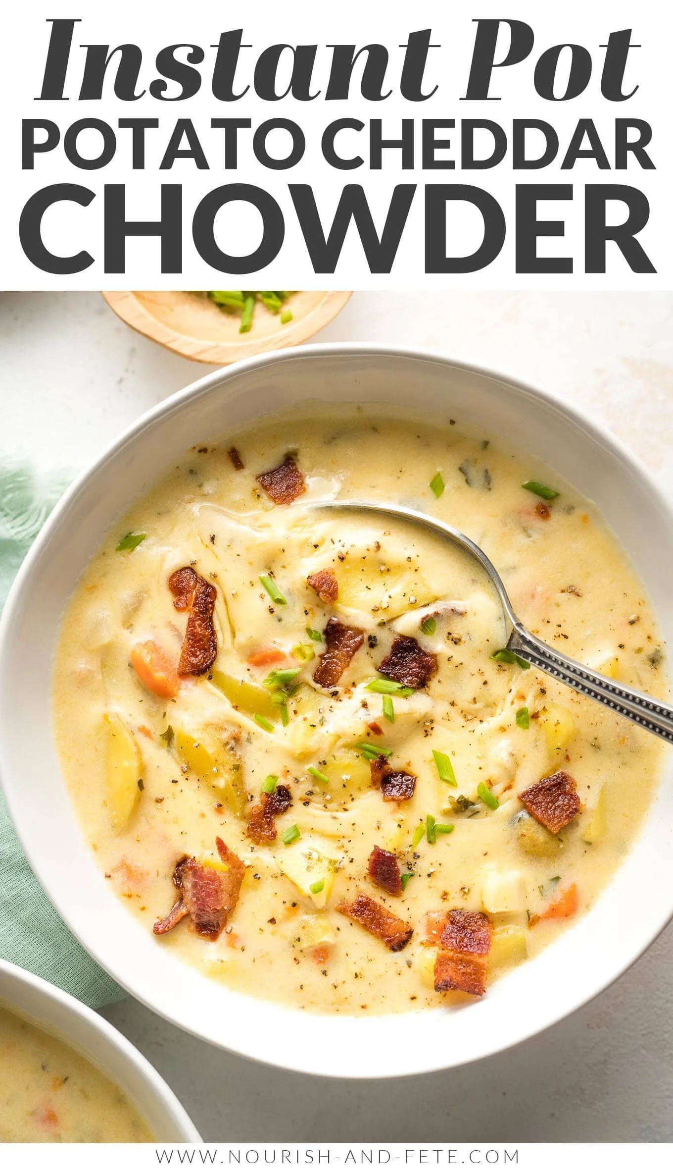 Instant Pot White Cheddar Potato Soup