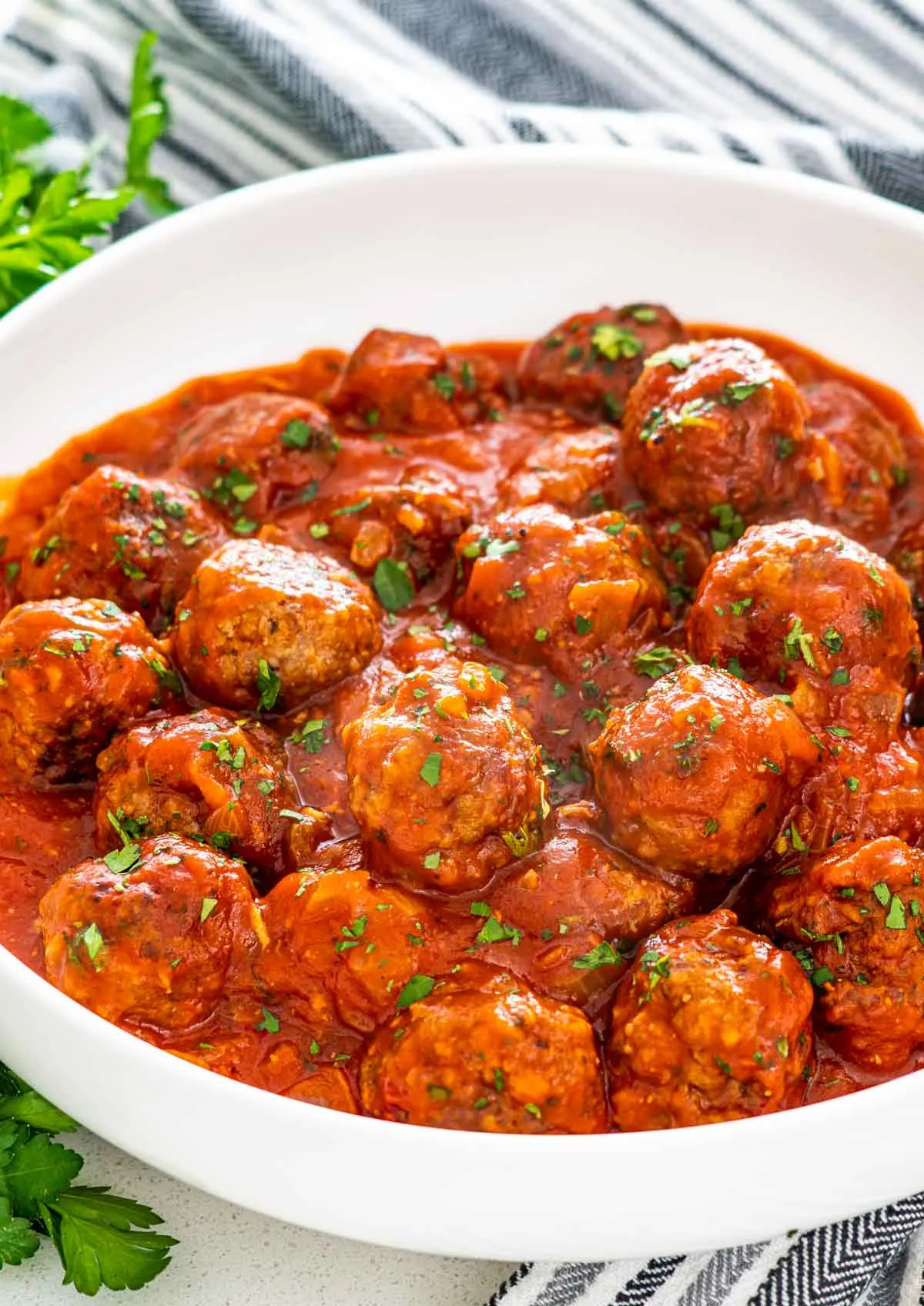 Italian Meatballs with Roasted Peppers and Ghost Bread
