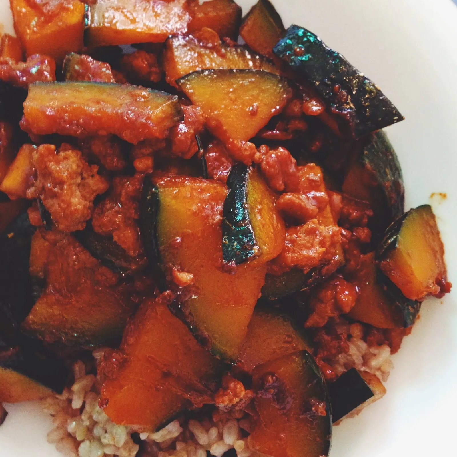 Kabocha Pork Stir Fry