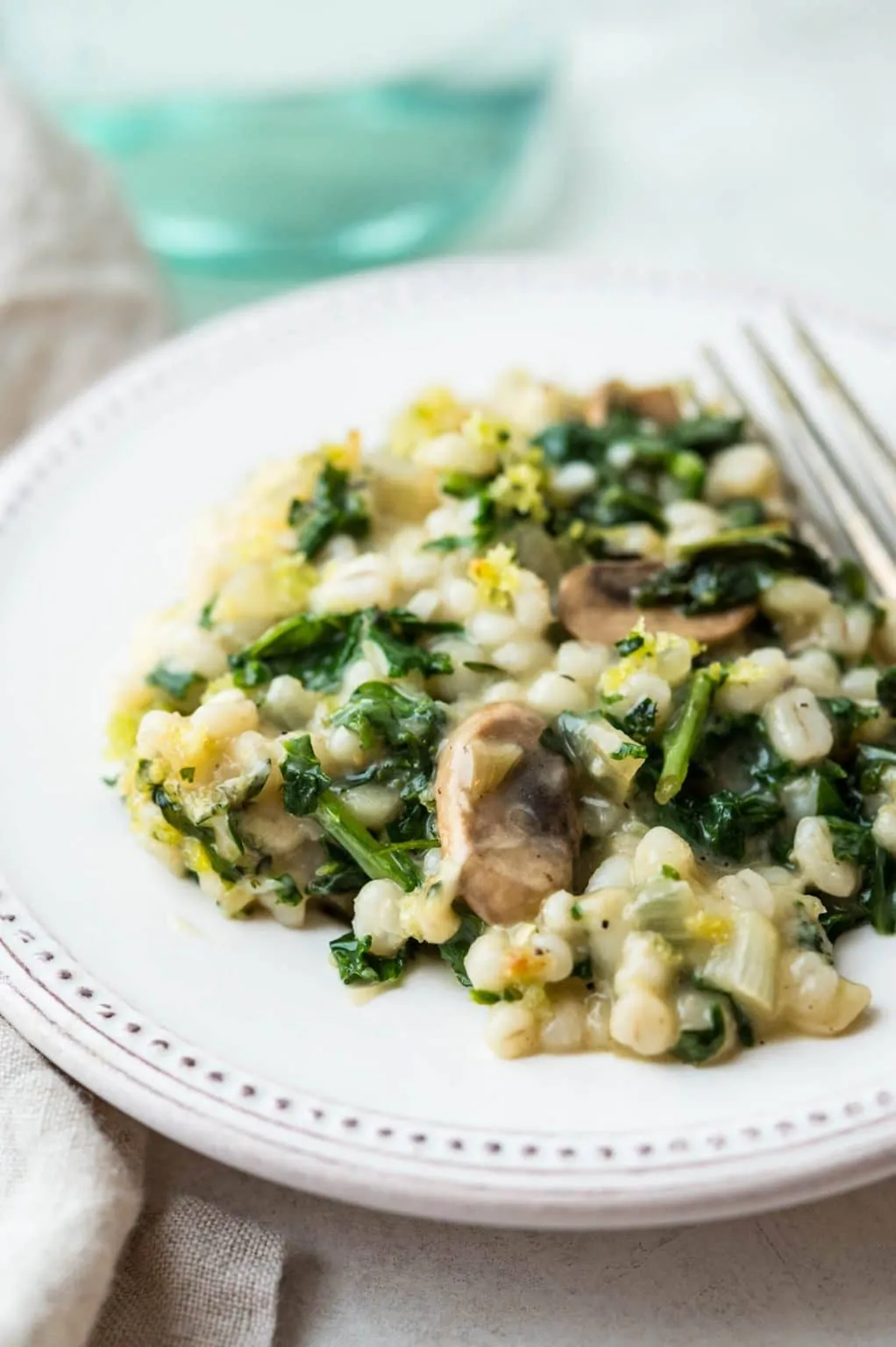 Kale Barley Mushroom Gratin