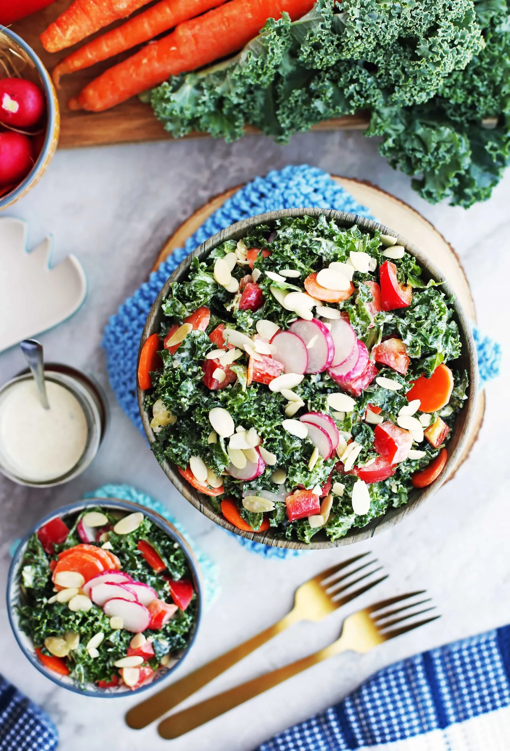 Kale Salad with Creamy Dressing
