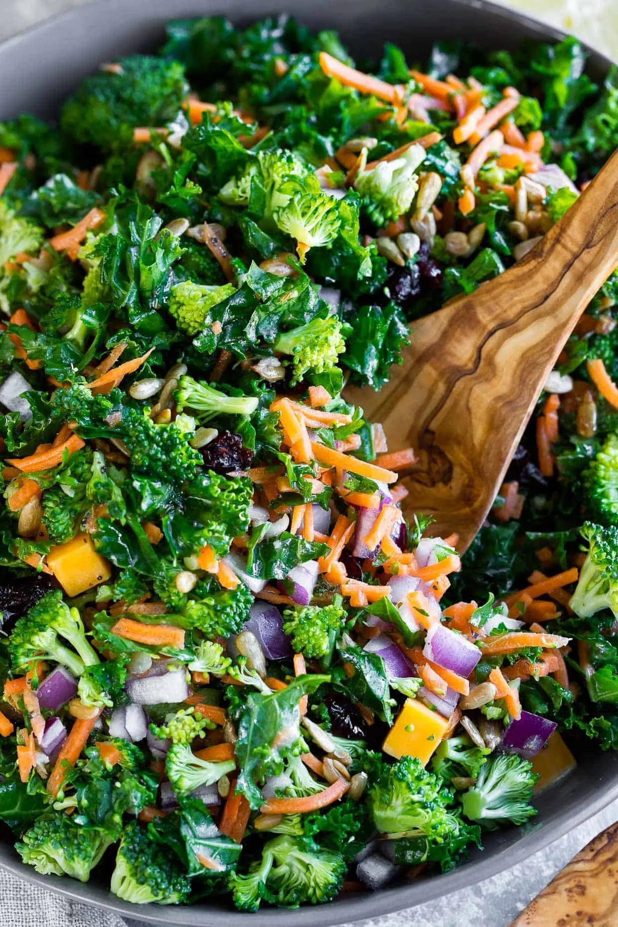Kale Salad with Miso Lemon Vinaigrette