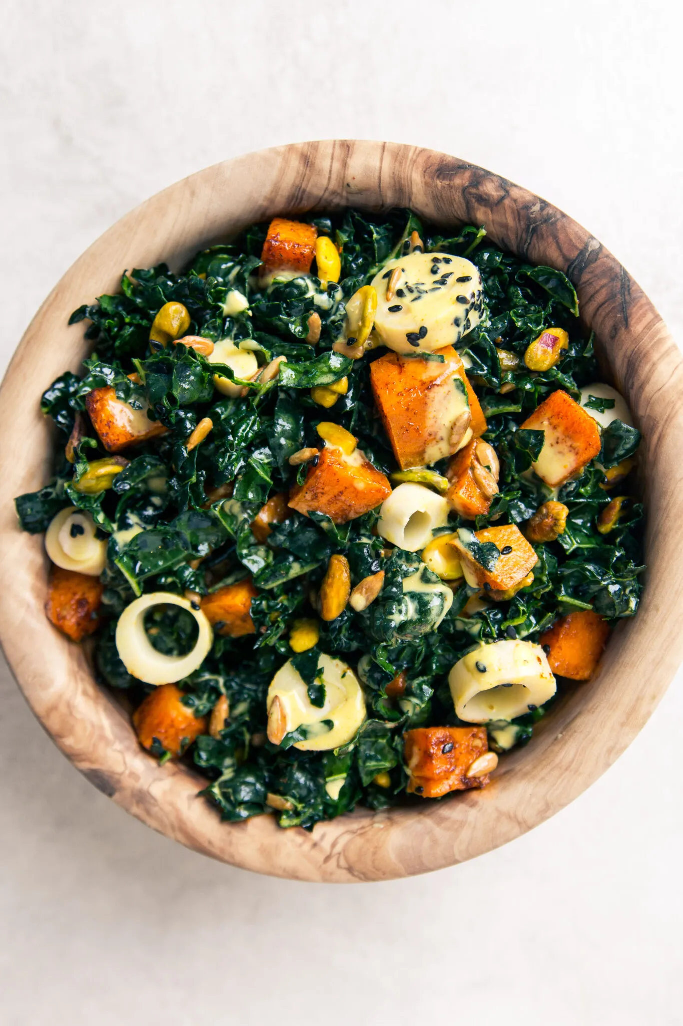 Kale Salad with Smokey Tahini Dressing