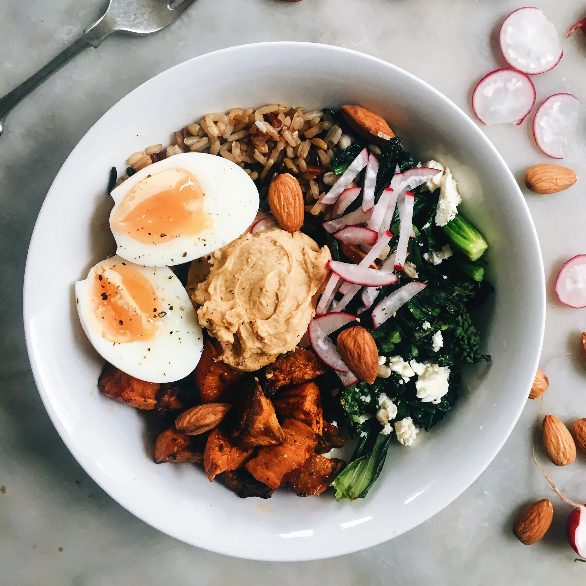 Kale Sweet Potato Rice Bowl