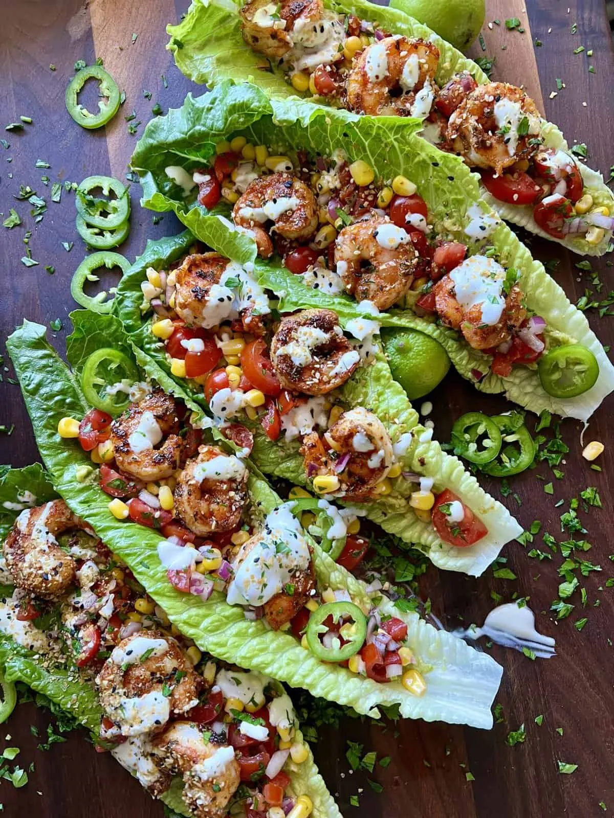 Keto Low Carb Spicy Shrimp Tacos