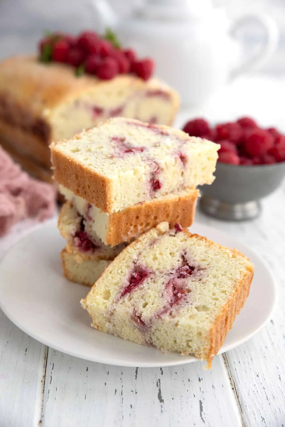 Keto Raspberry Swirl Loaf
