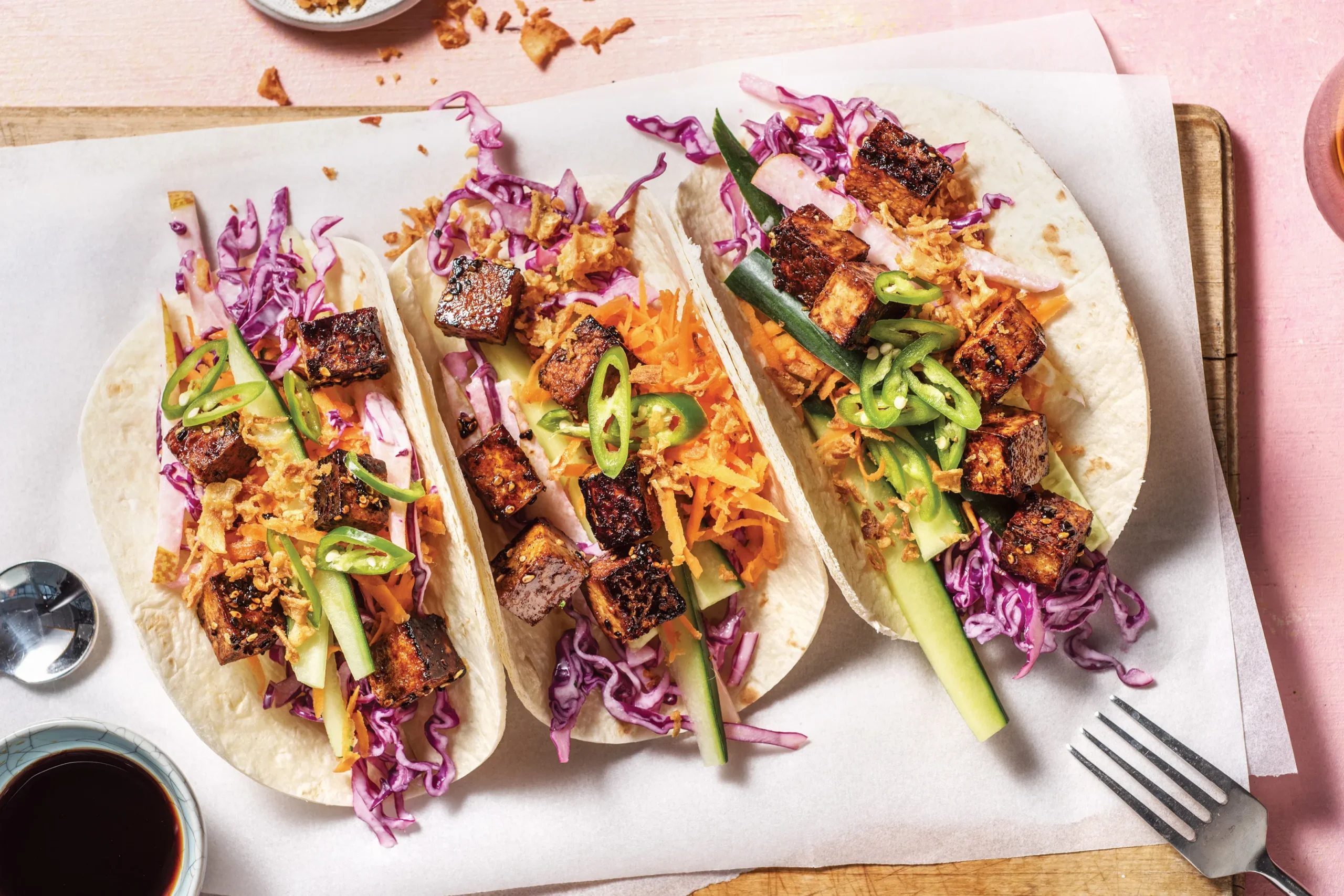 Korean BBQ Tofu Tacos