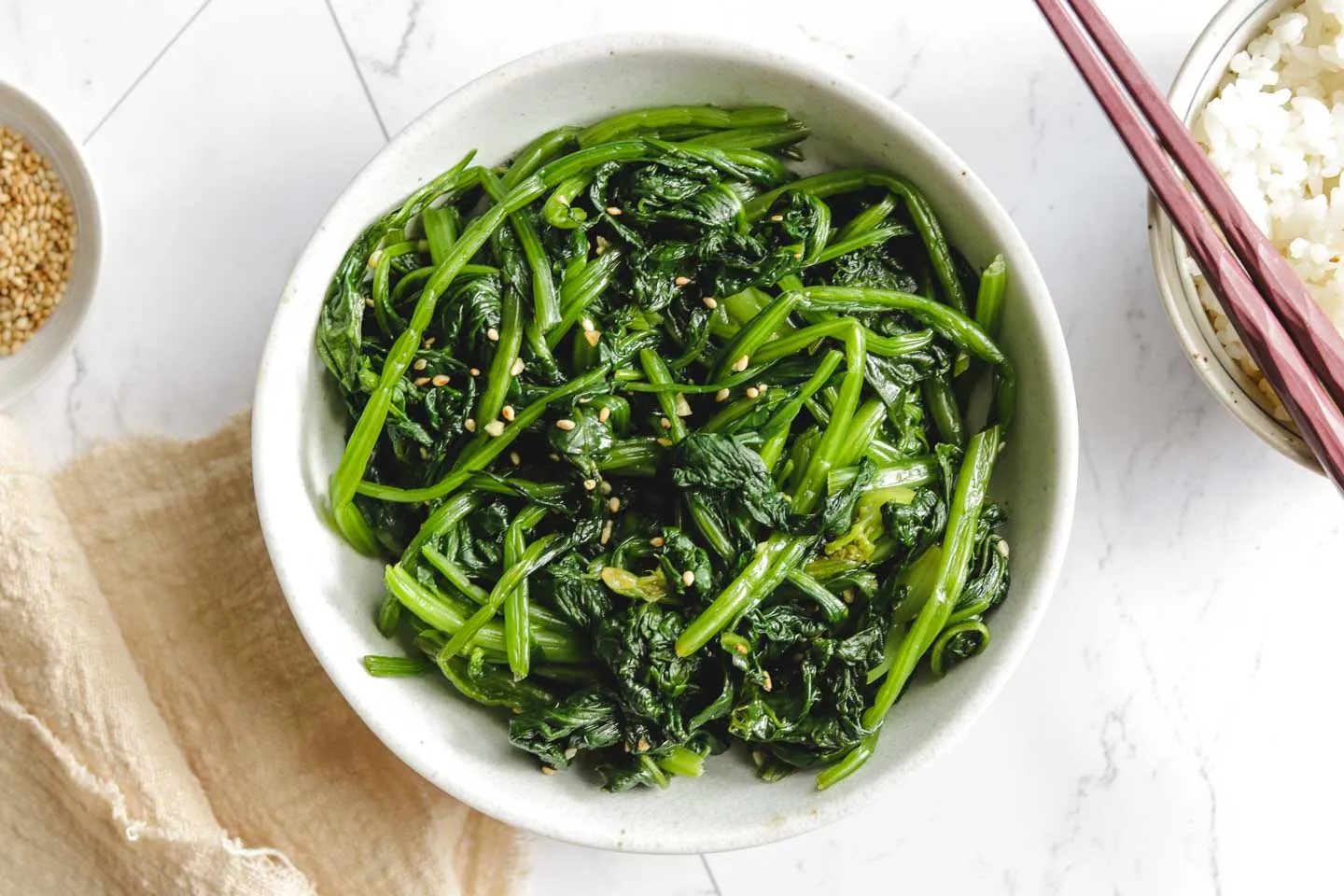 Korean Spinach Side Dish Sigeumchi Namul