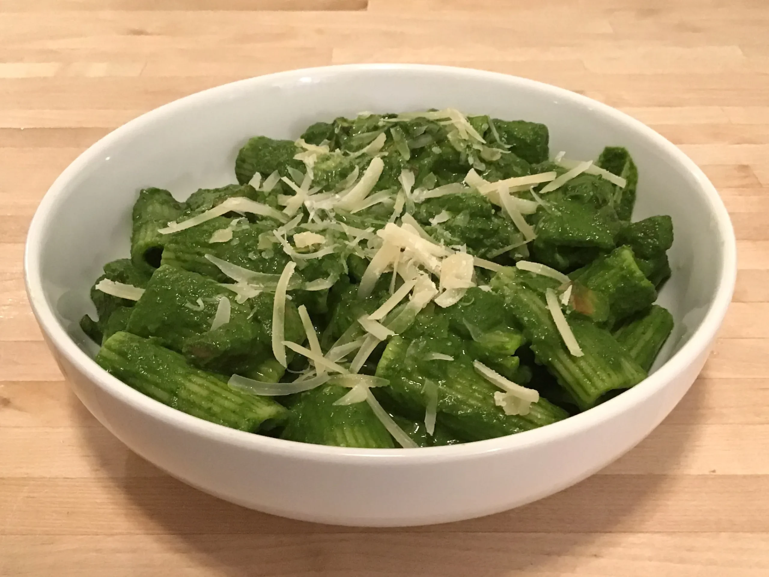 Lacinato Kale Pasta with Parmesan and Breadcrumbs