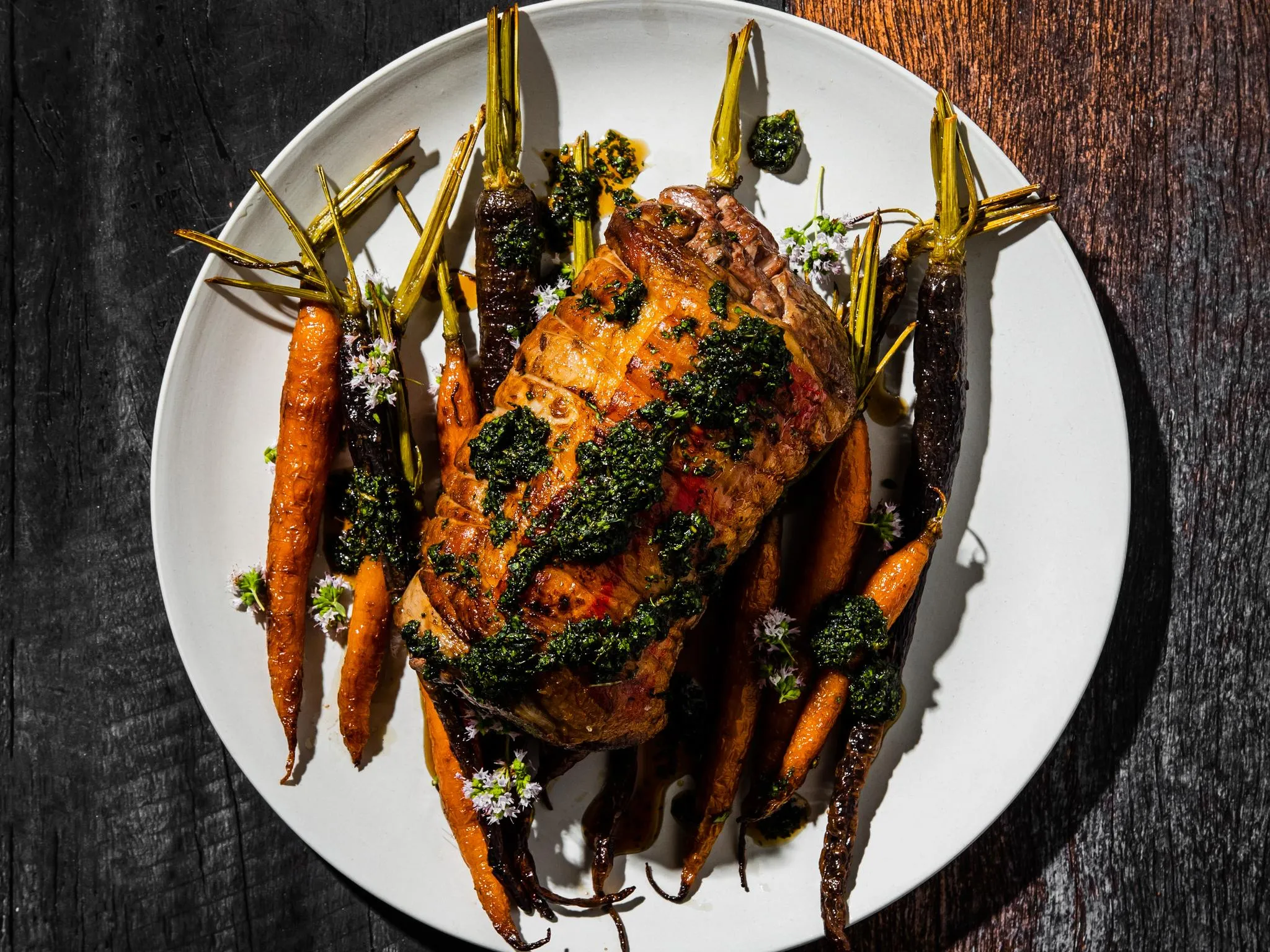 Lamb Loin Coated in Sesame Seeds and Black Pepper