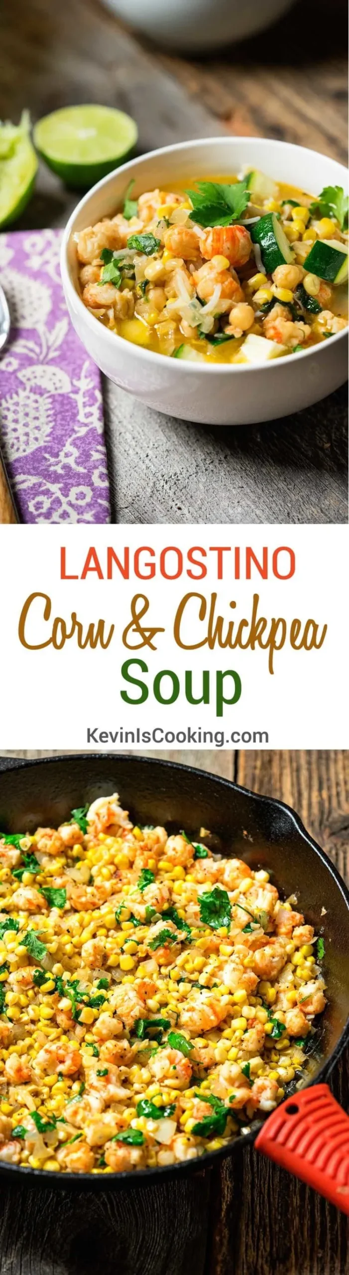Langostino Corn and Chickpea Soup