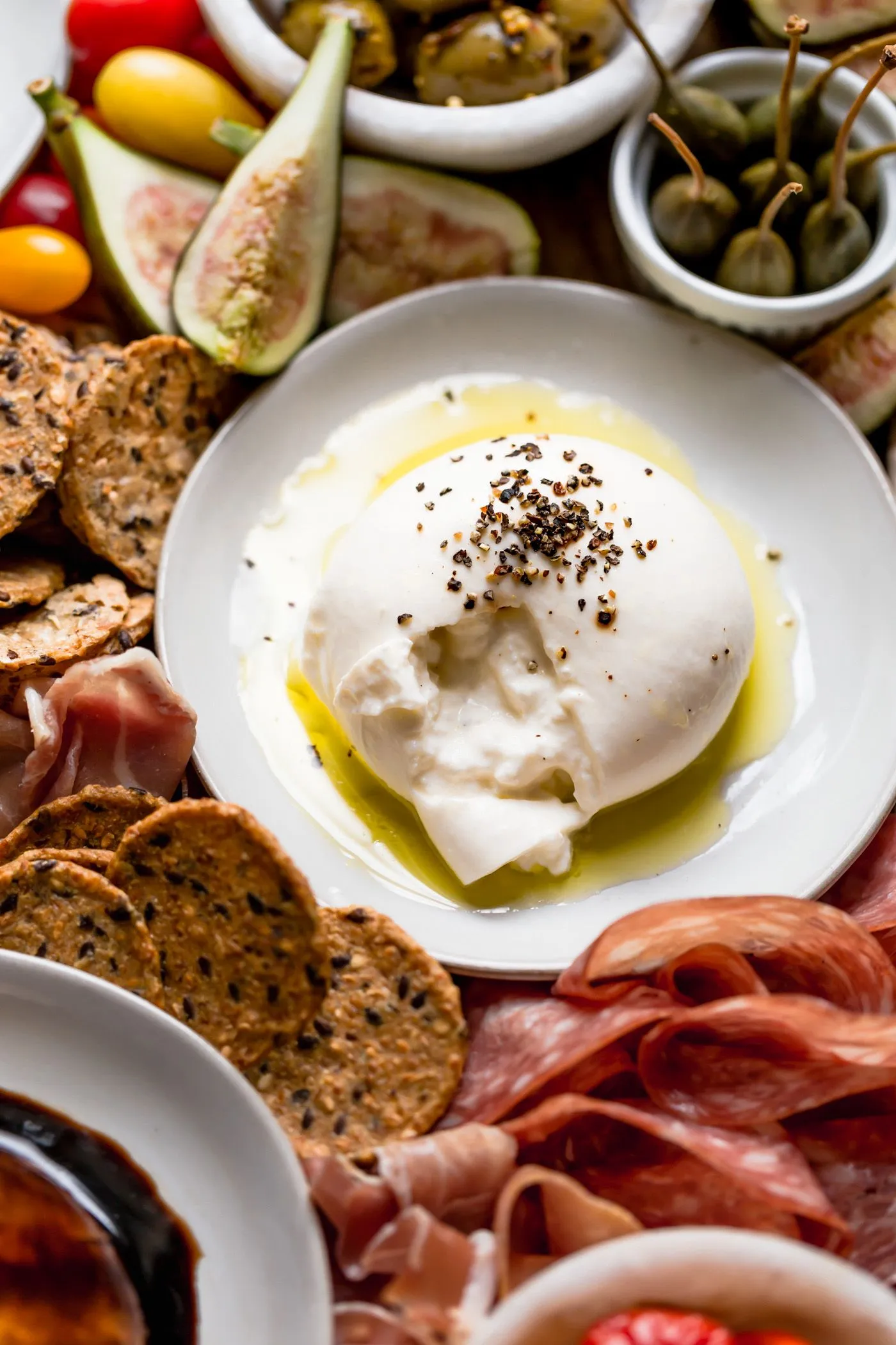 Late Summer Burrata Cheese Board