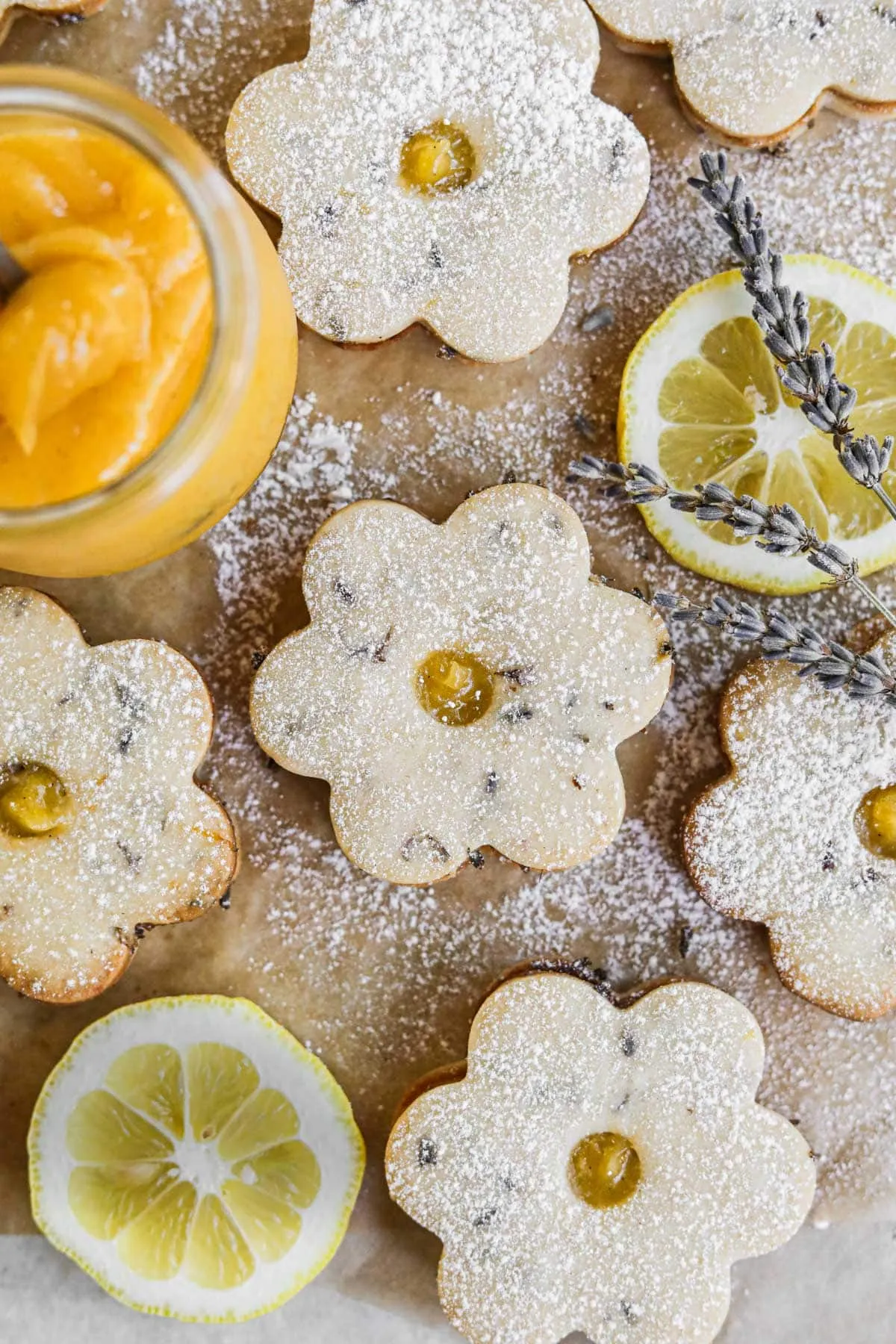 Lavender Lemon Curd Cookies