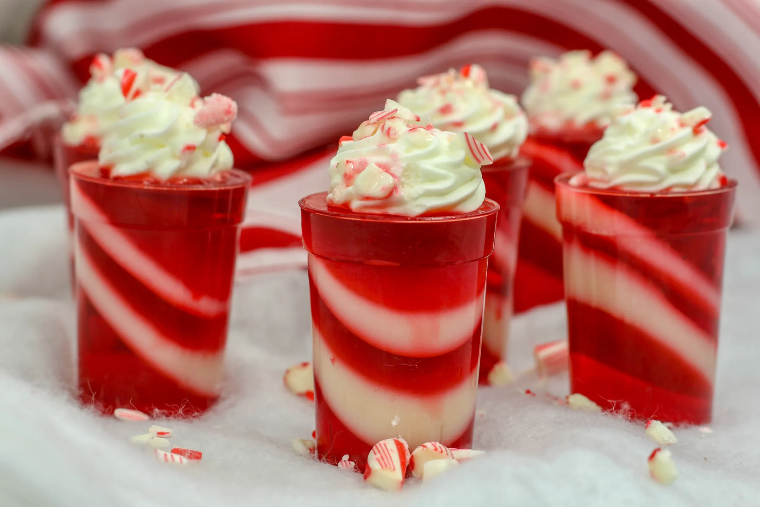 Layered Candy Cane Shot